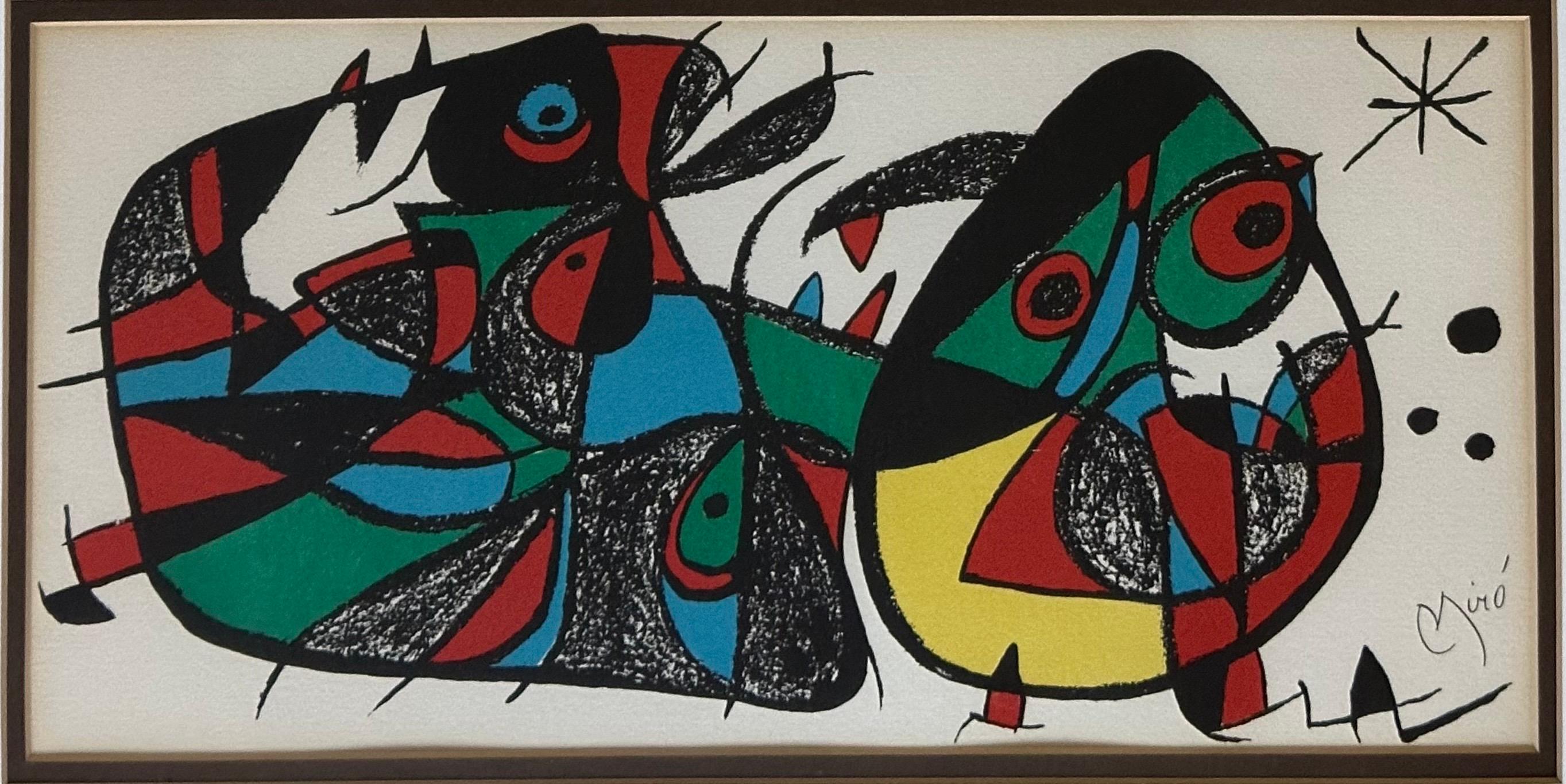 Mid-Century moderno Litografia astratta 