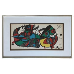 Litografía abstracta "Sin título" de Joan Miró