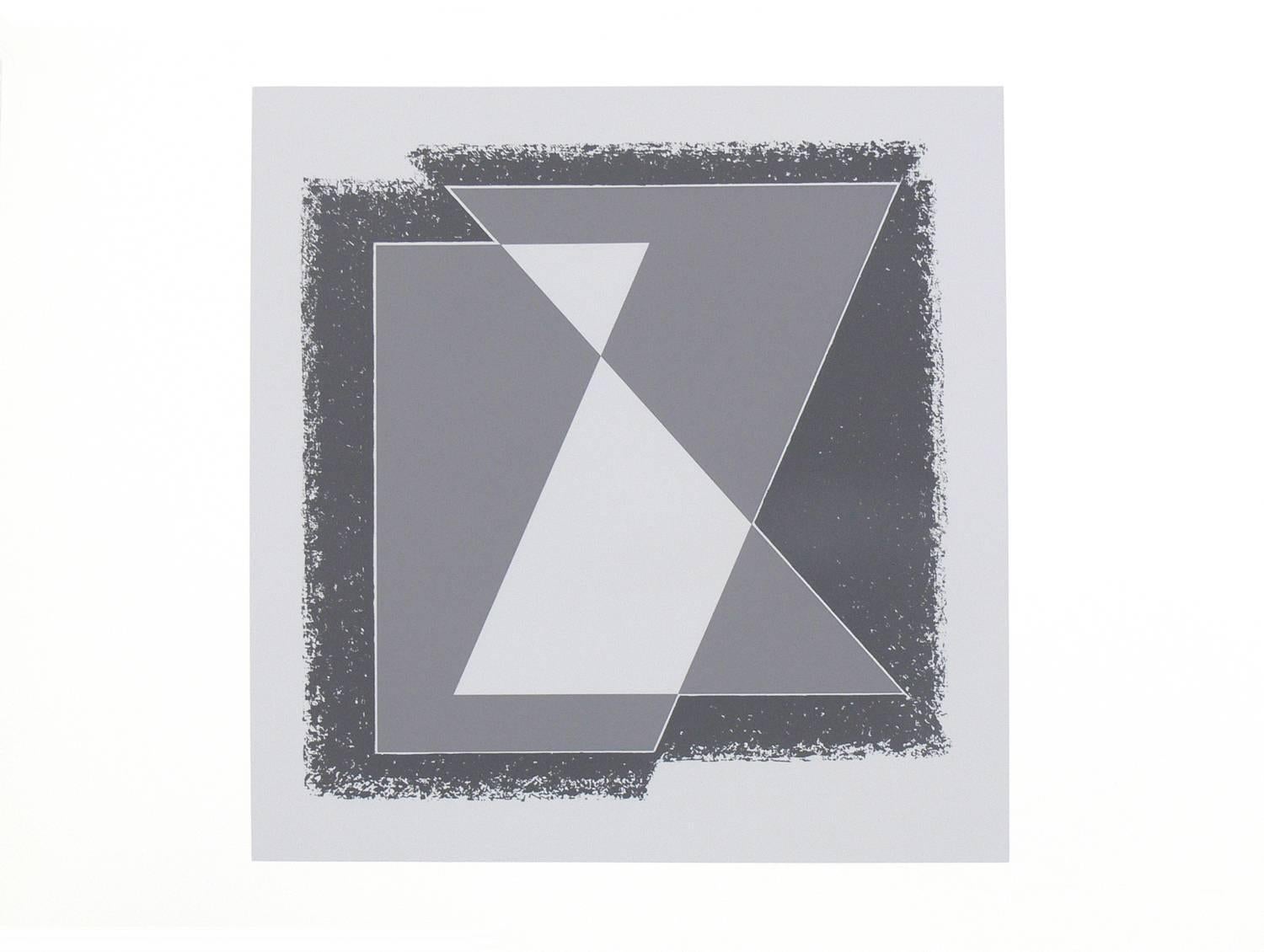 Josef Albers abstract lithographs from Formulation and Articulation, published by Harry N. Abrams Inc., New York, and Ives Sillman Inc., New Haven, circa 1972. These works are from Portfolio II, folder 30. They have been framed in clean lined white