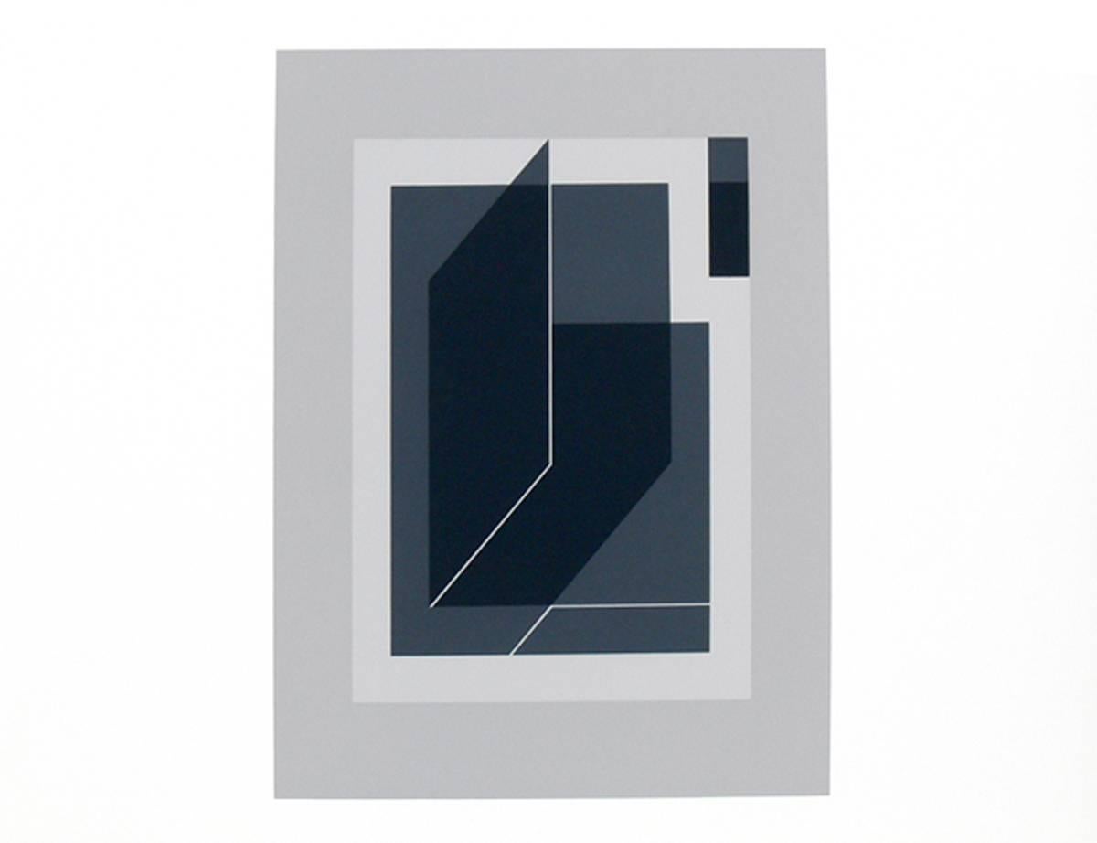 Josef Albers abstract lithographs from Formulation and Articulation, published by Harry N. Abrams Inc., New York, and Ives Sillman Inc., New Haven, circa 1972. These works are from Portfolio I, folder 25. They have been framed in clean lined white