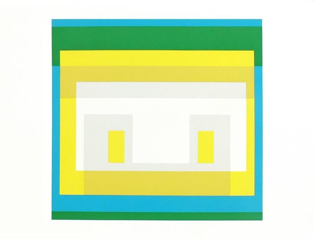 Josef Albers abstract lithographs from Formulation and Articulation, published by Harry N. Abrams Inc., New York and Ives Sillman Inc., New Haven, circa 1972. These works are from portfolio I, folder 30. They have been framed in clean lined white