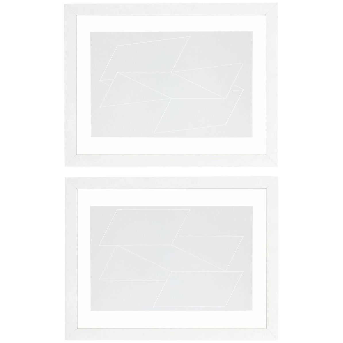 Lithographies abstraites de Josef Albers de la formulation et de l'articulation