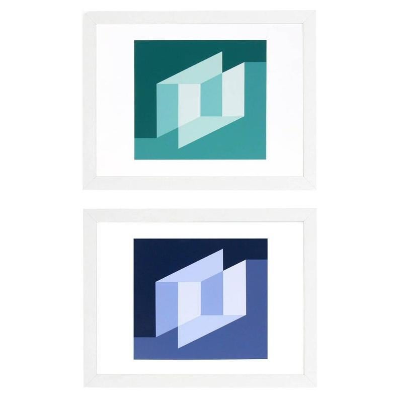 Abstrakte Lithographien von Josef Albers aus Formulierung und Artikulation