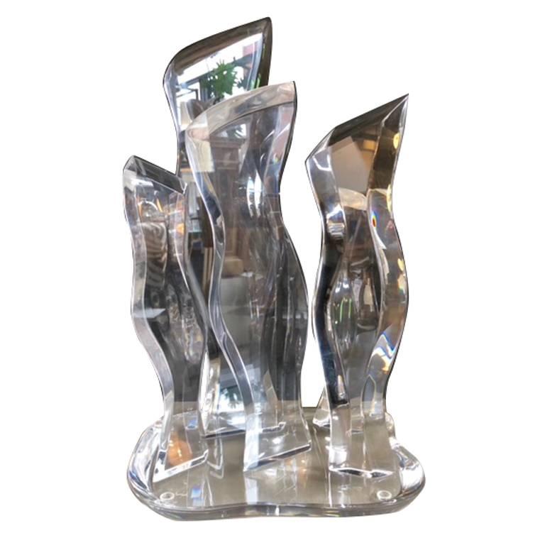 Abstract Lucite Sculpture by Van Teal
