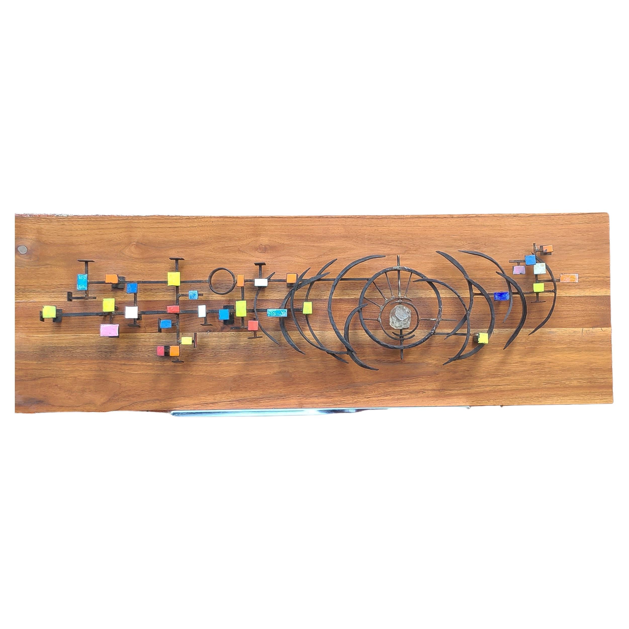 Abstract Maquette by Virgil Cantini in Iron and Enamel and Crystal For Sale