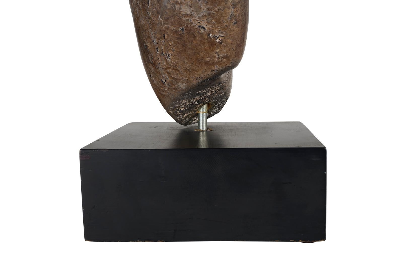 Mid-Century Modern Abstract Marble Figure Sculpture by Hyam Myer