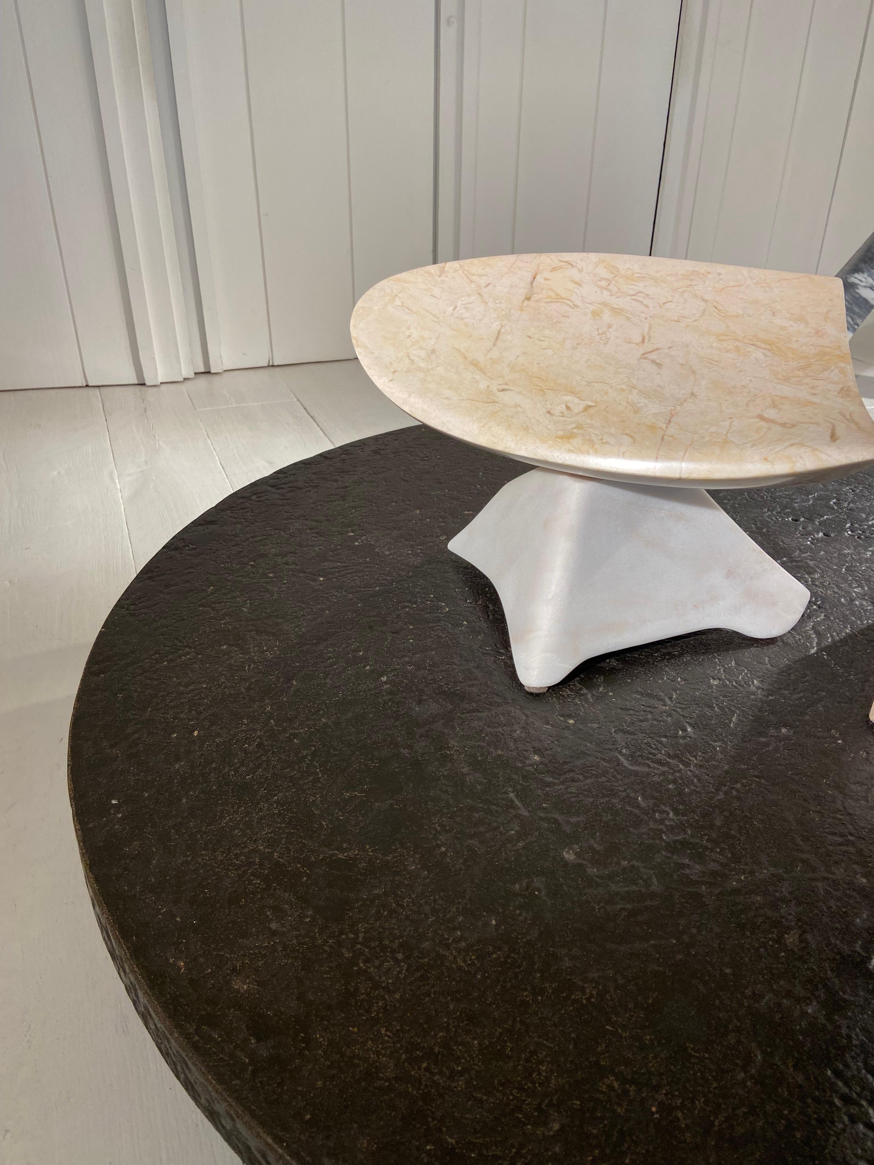 Abstract Marble Sculpture 360-degree rotation by Jean-Frédéric Bourdier For Sale 4