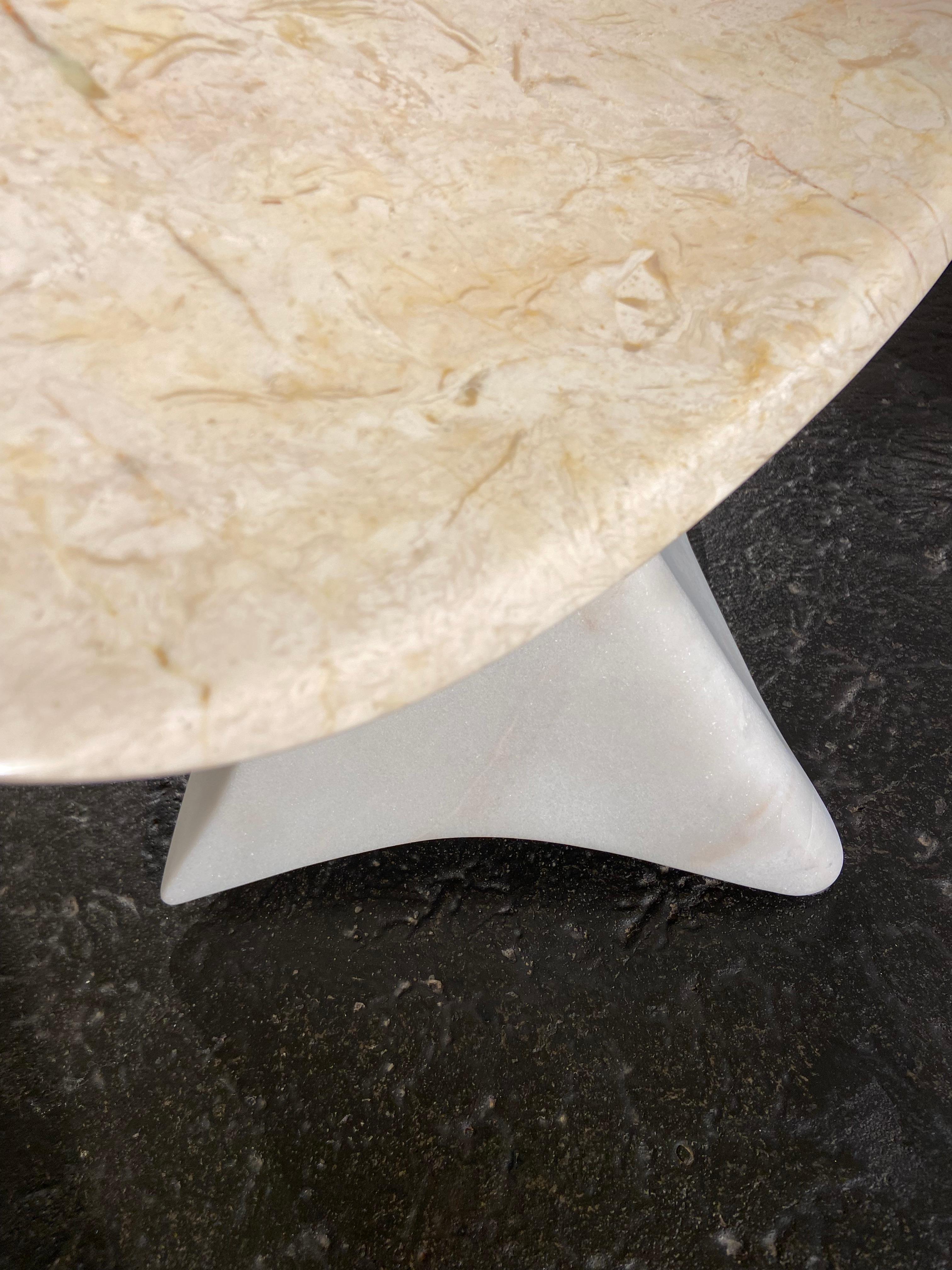 Post-Modern Abstract Marble Sculpture 360-degree rotation by Jean-Frédéric Bourdier For Sale