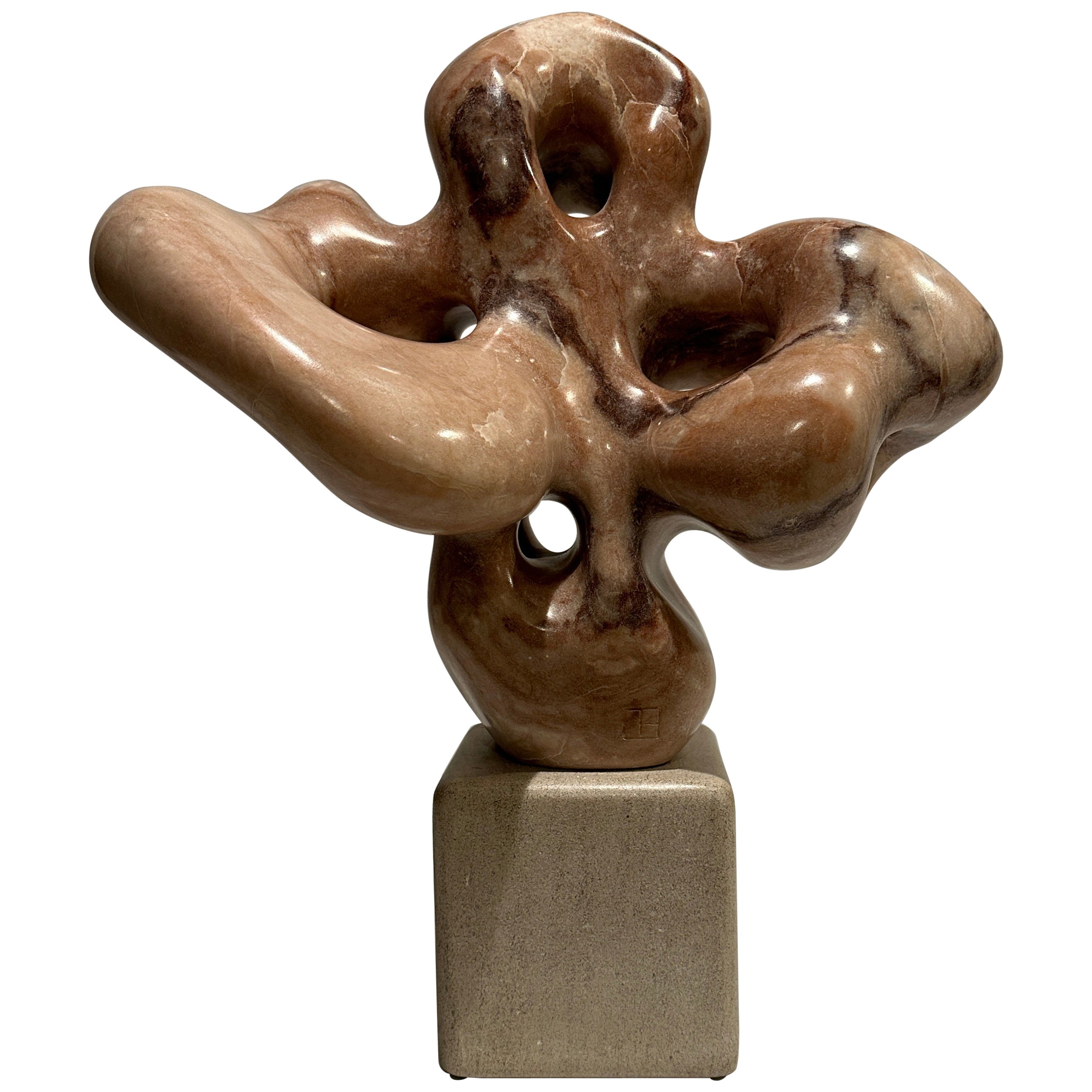 Scultura astratta in marmo di Jeff Burtch