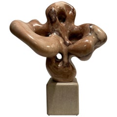 Abstract Marble Sculpture By Jeff Burtch