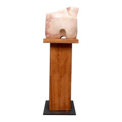 Abstract Marble Sculpture, "Sun Temple" After Barbara Hepworth