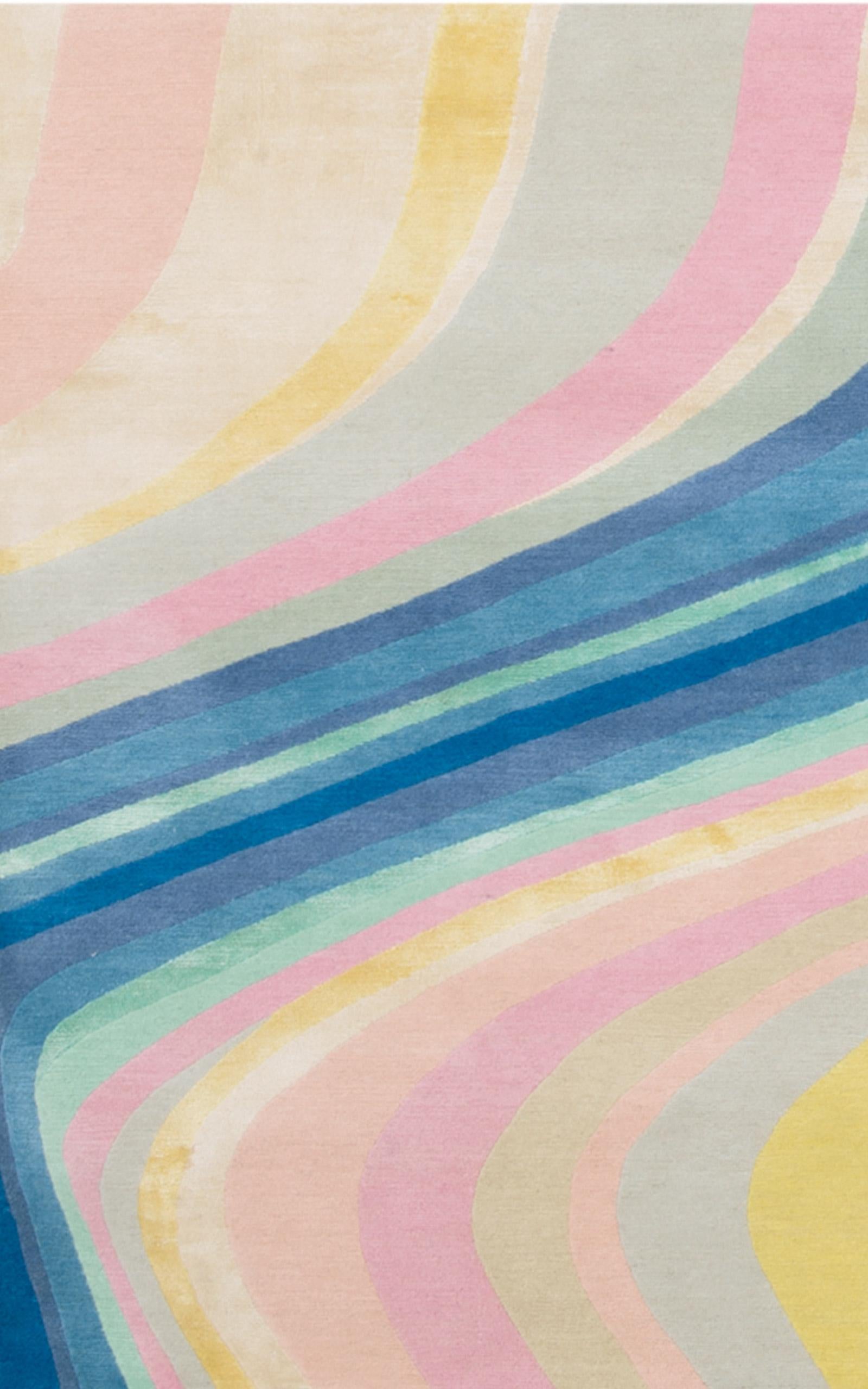 Moderno Knots Rugs Masterpieces - 2 Weeks : 2 Seconds (Colour and Form) in vendita
