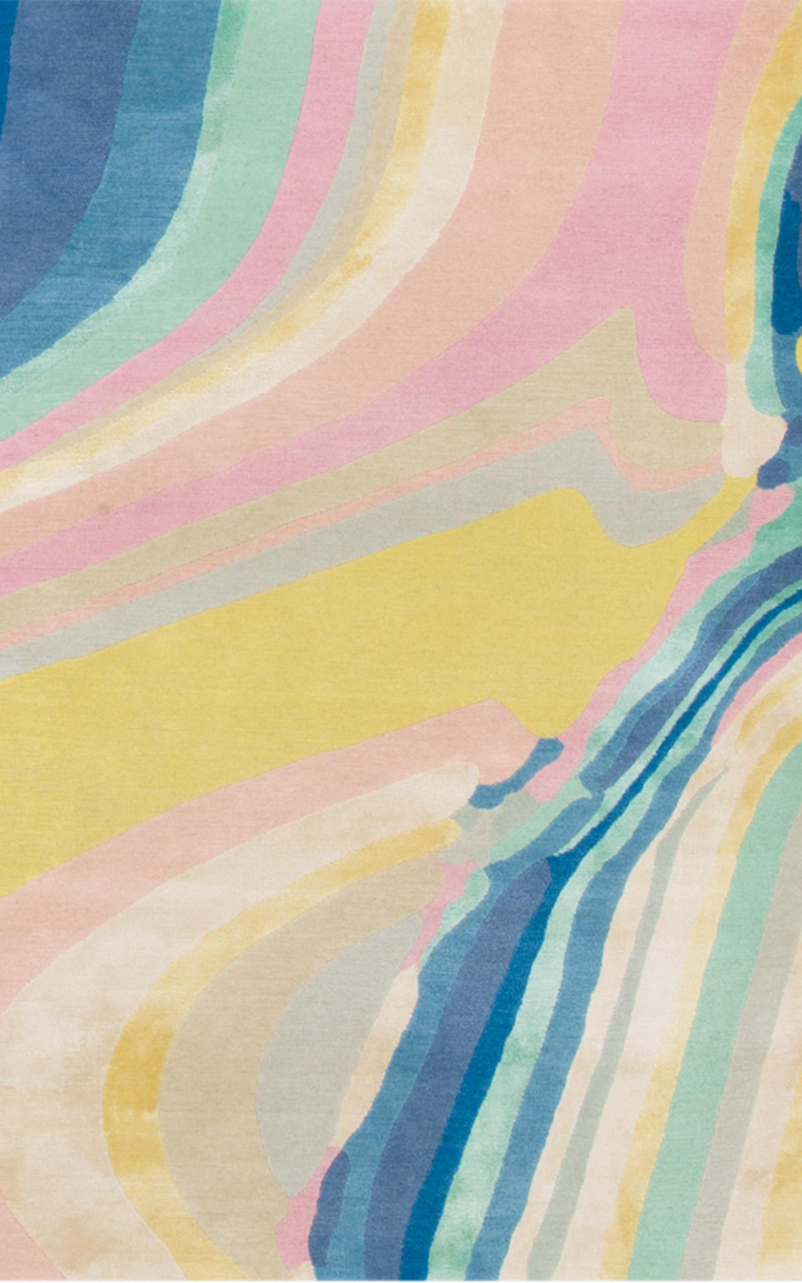 Nepalese Knots Rugs Masterpieces - 2 Weeks : 2 Seconds (Colour and Form) in vendita