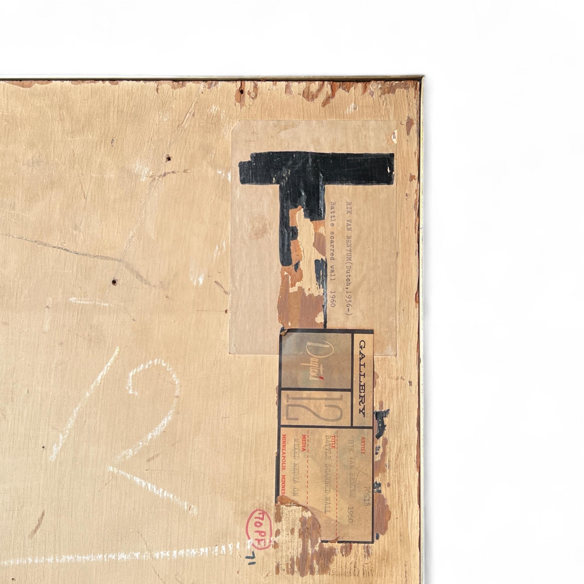 Abstract Matter painting by Rik van Bentum, Dutch 1960s, Signed & Dated im Angebot 2