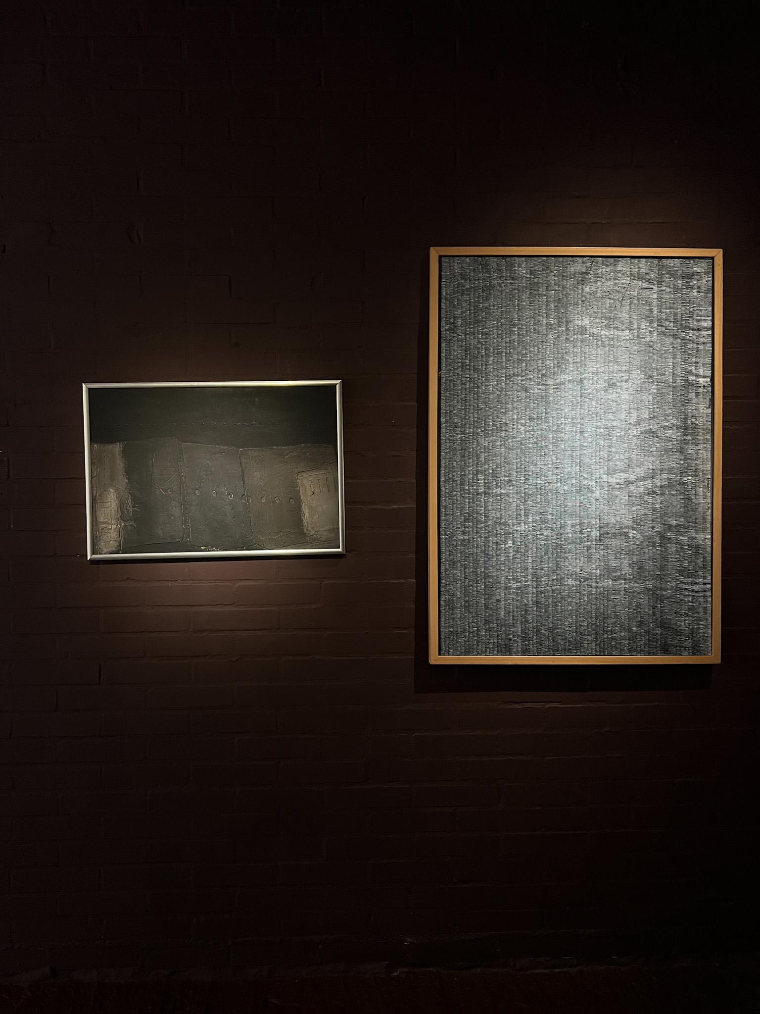 Abstract Matter painting by Rik van Bentum, Dutch 1960s, Signed & Dated (Handbemalt) im Angebot