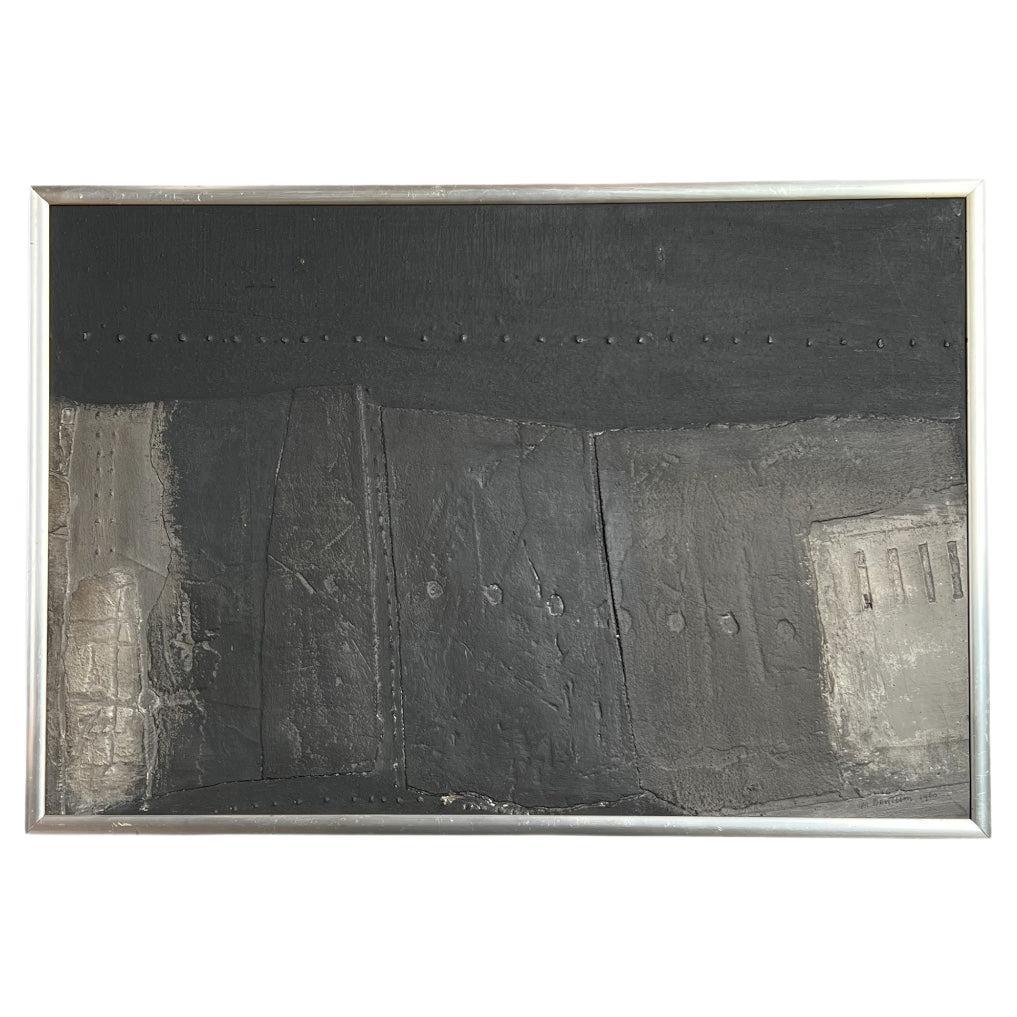 Abstract Matter painting by Rik van Bentum, Dutch 1960s, Signed & Dated