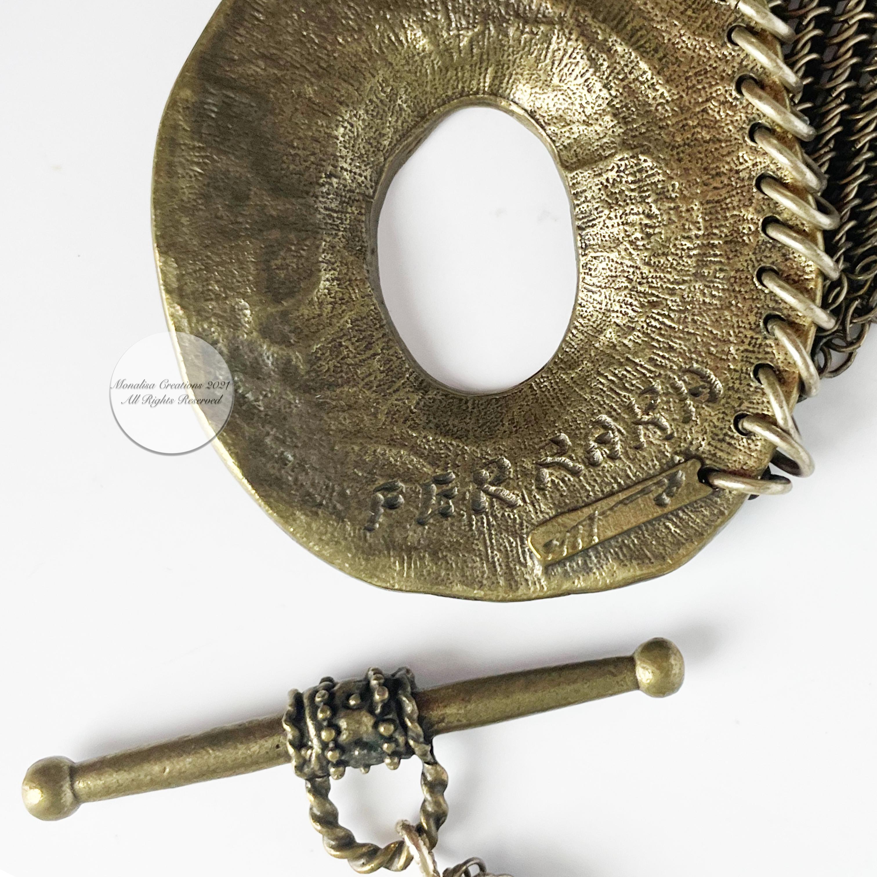 Abstract Mesh Necklace Chain Mail by Anthony Ferrara Vintage 90s For