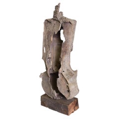 Abstract Mesquite Organic Modern Carved Wood Sculpture, Mexico, 1950s