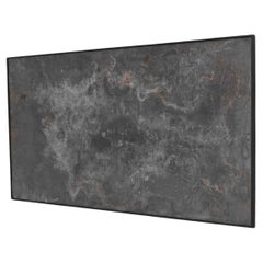 Abstract Metal Artwork in Wooden Frame