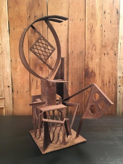 Abstract Metal Garden Sculpture "Titled", The Flying D