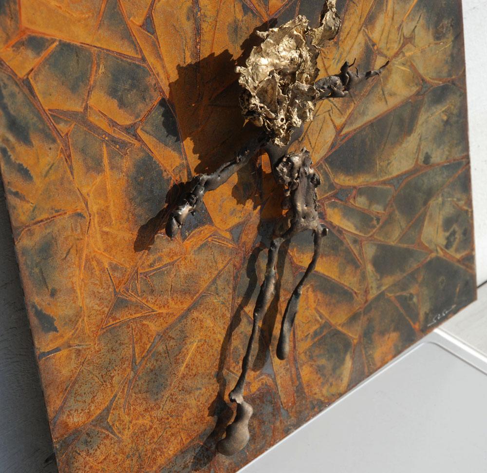 North American Abstract Metal Relief by Navid Ghedami For Sale