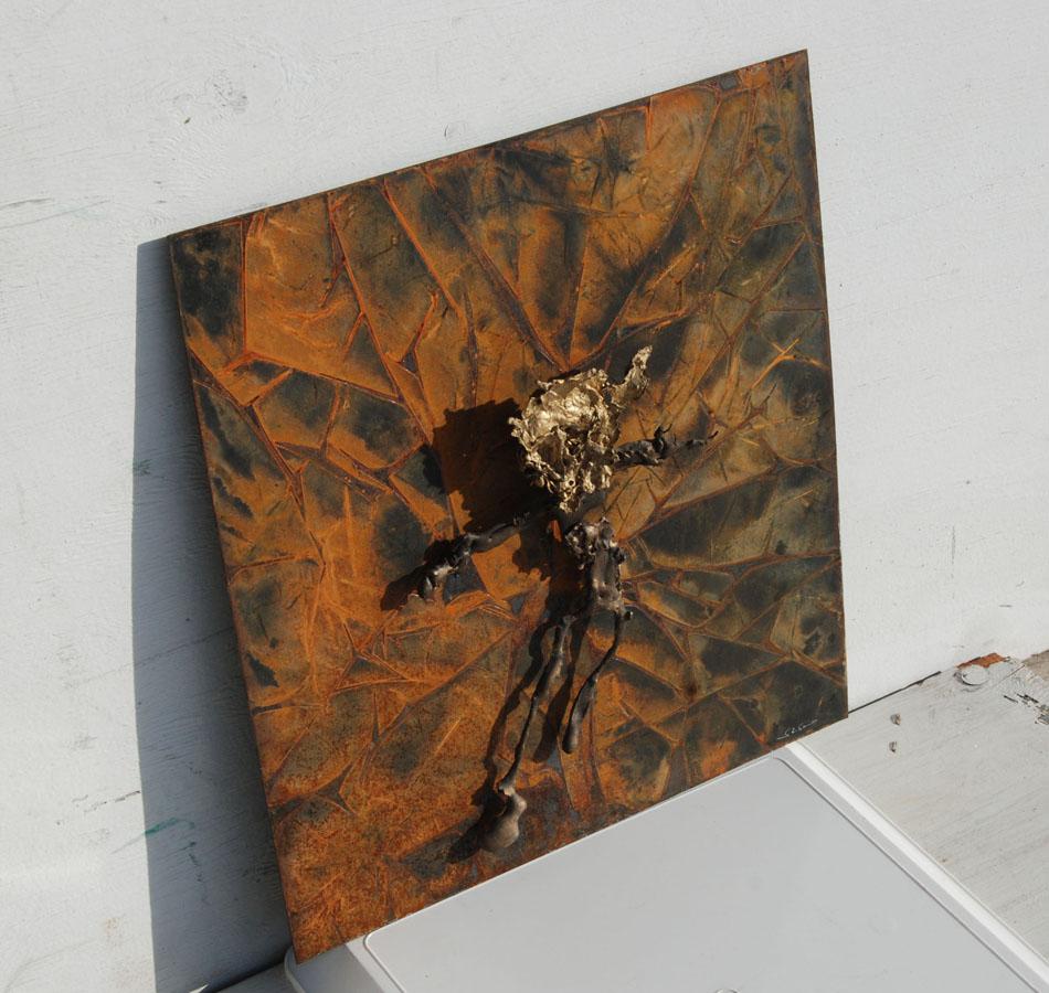 Abstract Metal Relief by Navid Ghedami In Good Condition For Sale In Pasadena, TX