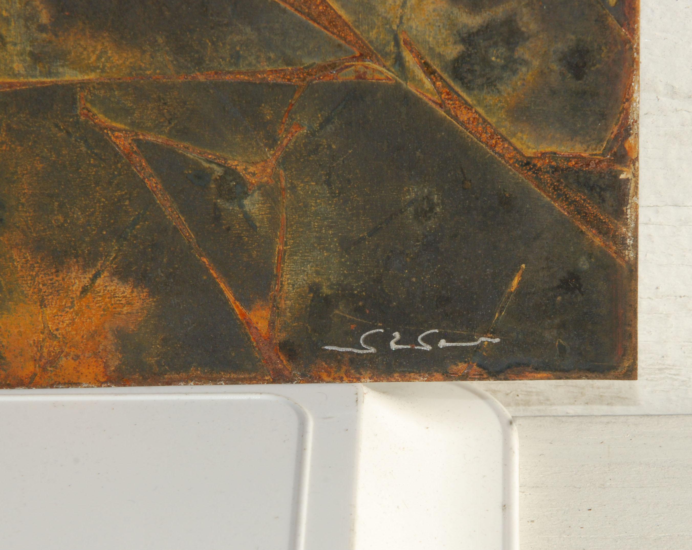 Abstraktes Metallrelief von Navid Ghedami im Angebot 1