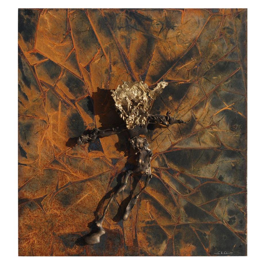 Abstract Metal Relief by Navid Ghedami For Sale