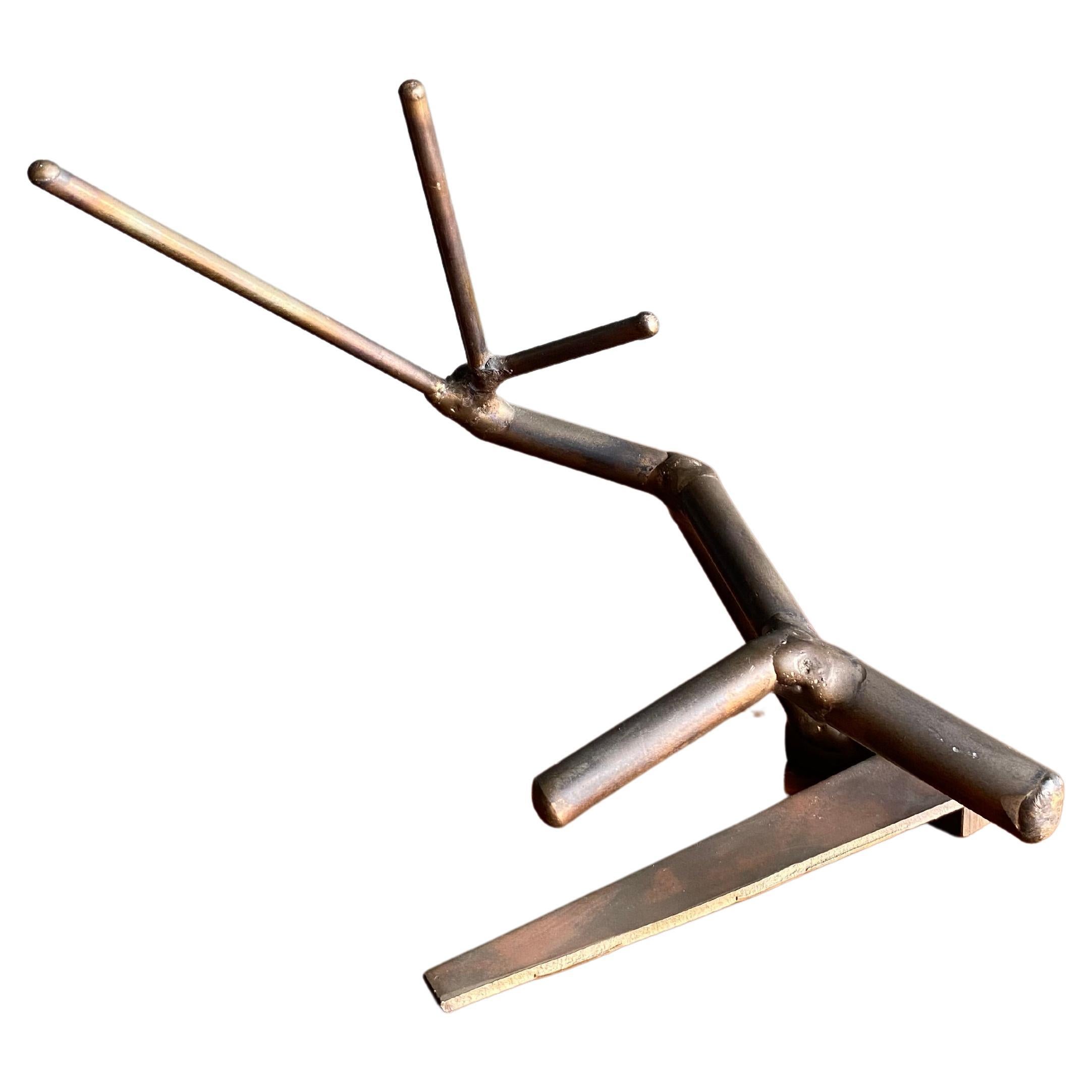 Abstract Metal Sculpture Signed " BE 2010 " For Sale