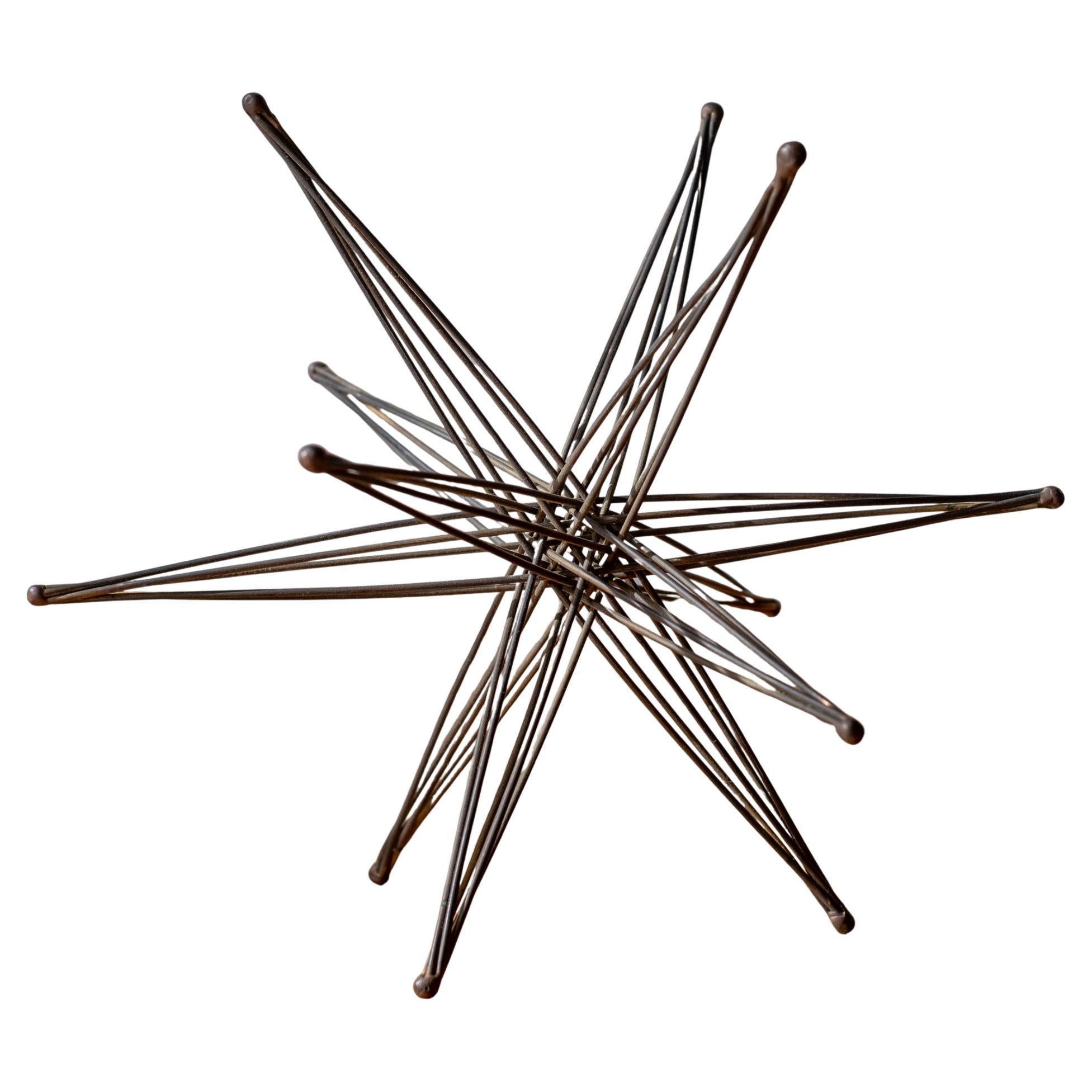 Escultura abstracta de metal Starburst Años 60