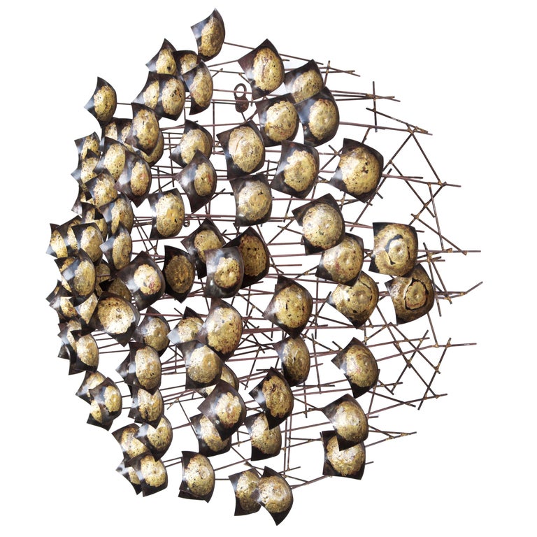 Abstract Metal Wall Sculpture For Sale at 1stDibs