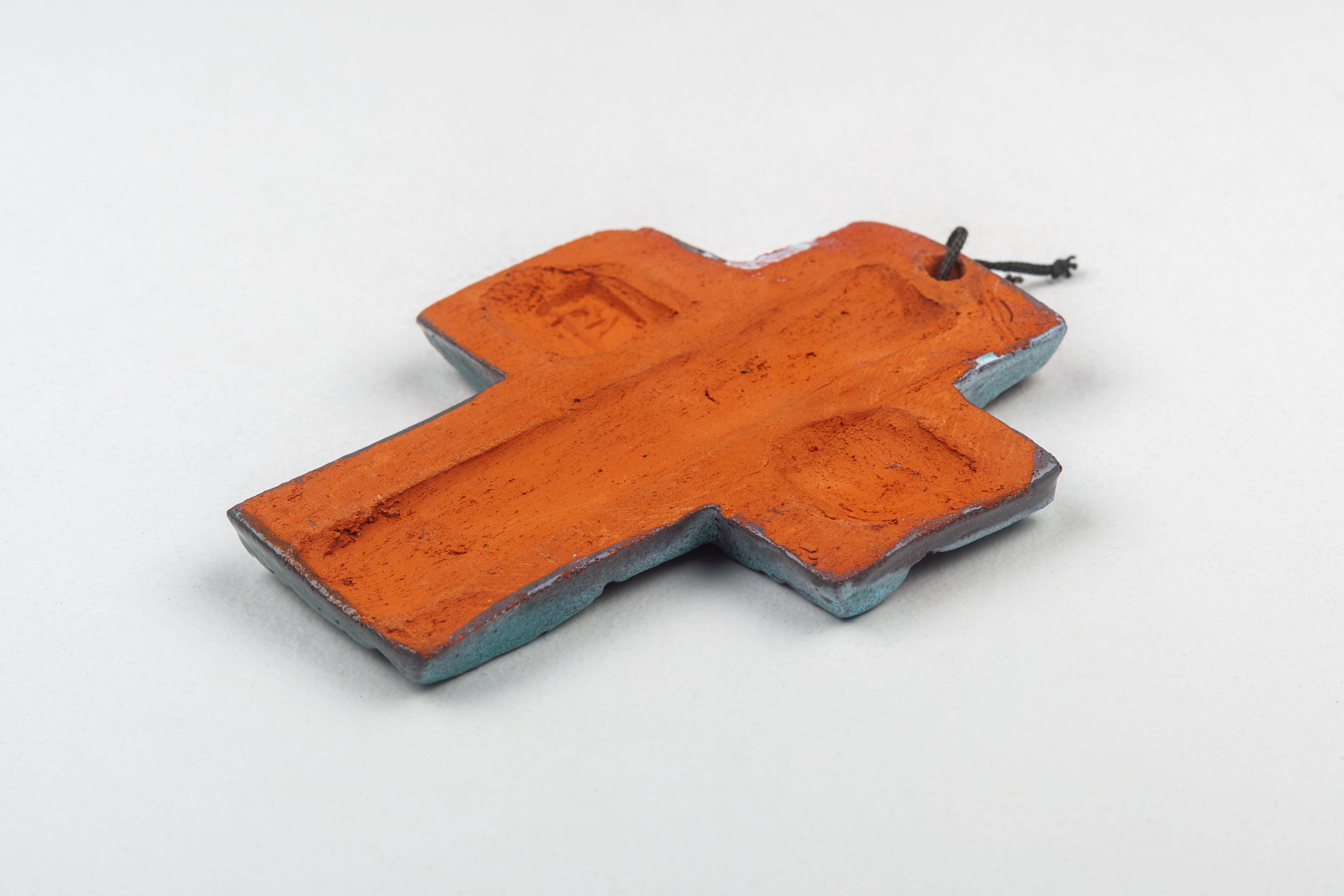 Mid-20th Century Abstract Mid-Century Ceramic Cross For Sale