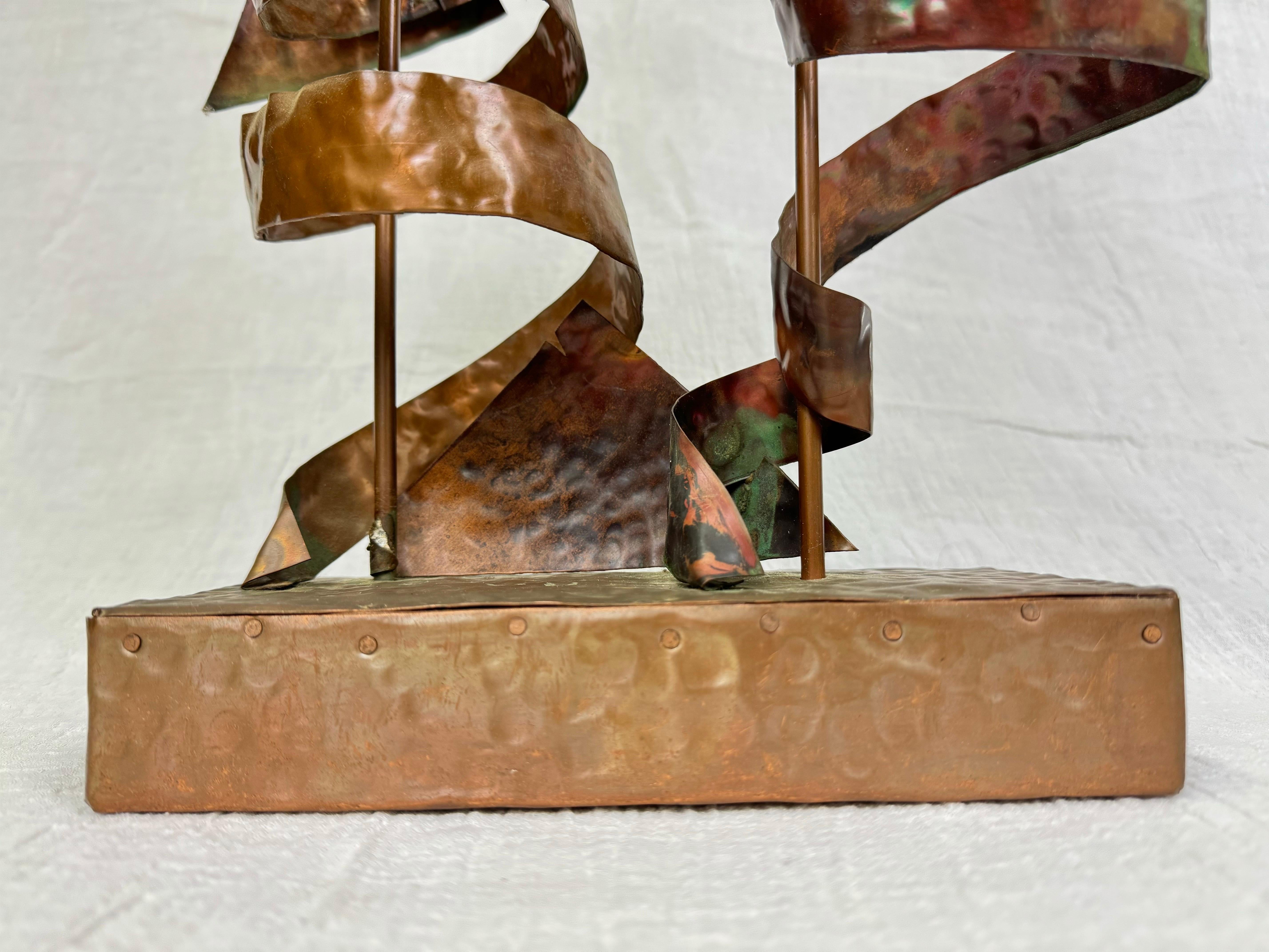 Abstract Mid Century Copper Sculpture 7