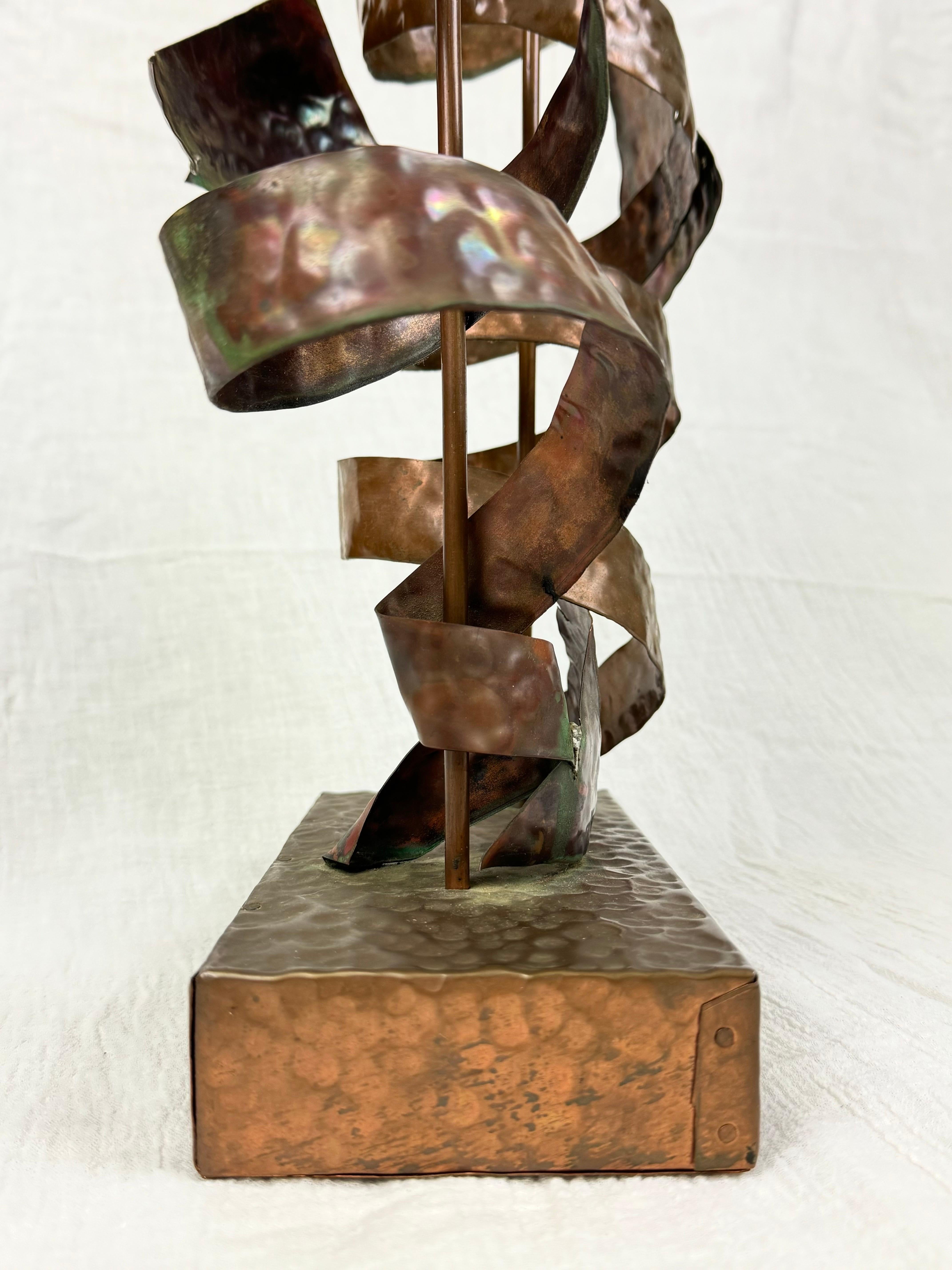 Abstract Mid Century Copper Sculpture 8