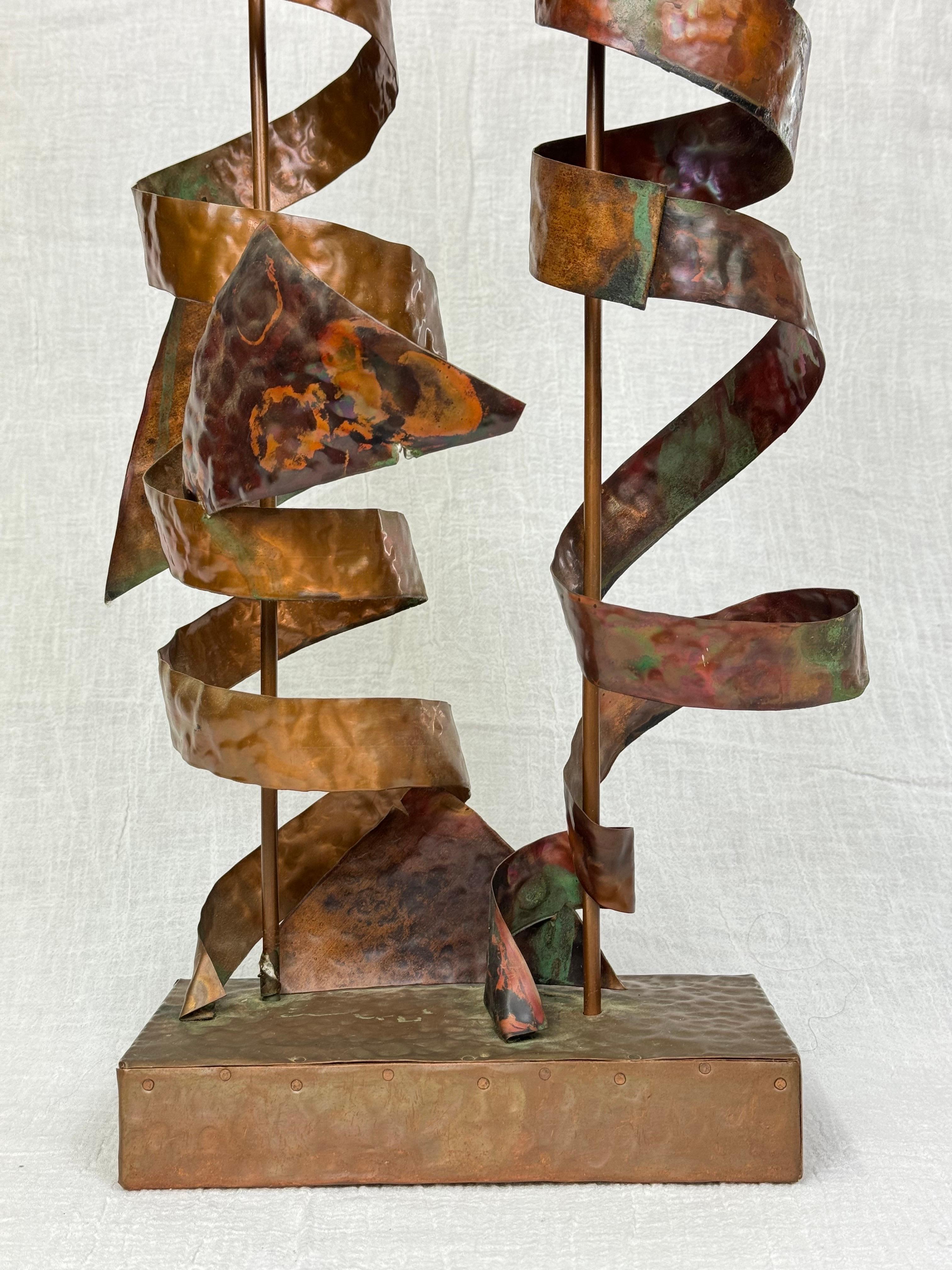 Abstract Mid Century Copper Sculpture 11