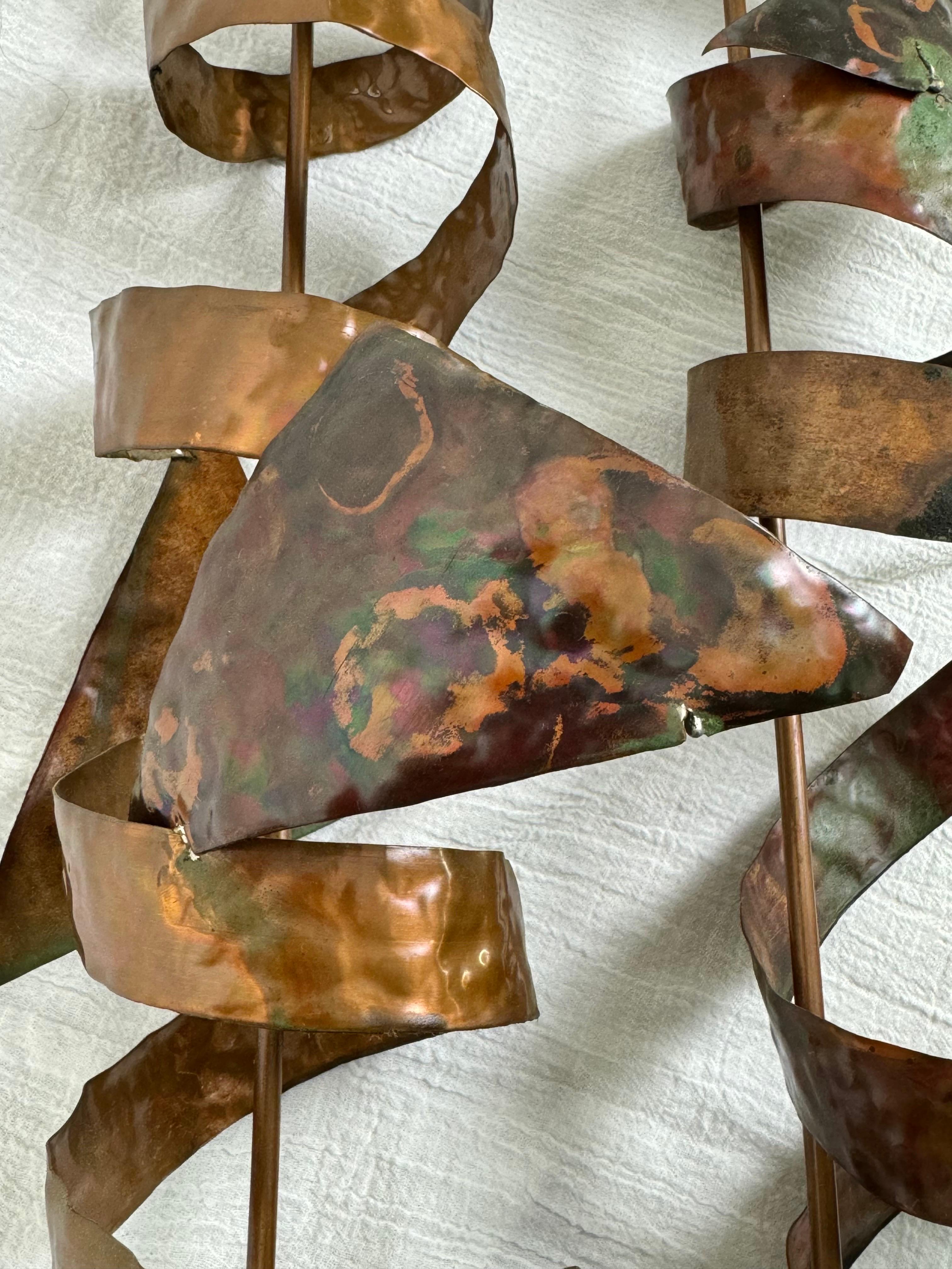 Abstract Mid Century Copper Sculpture 12