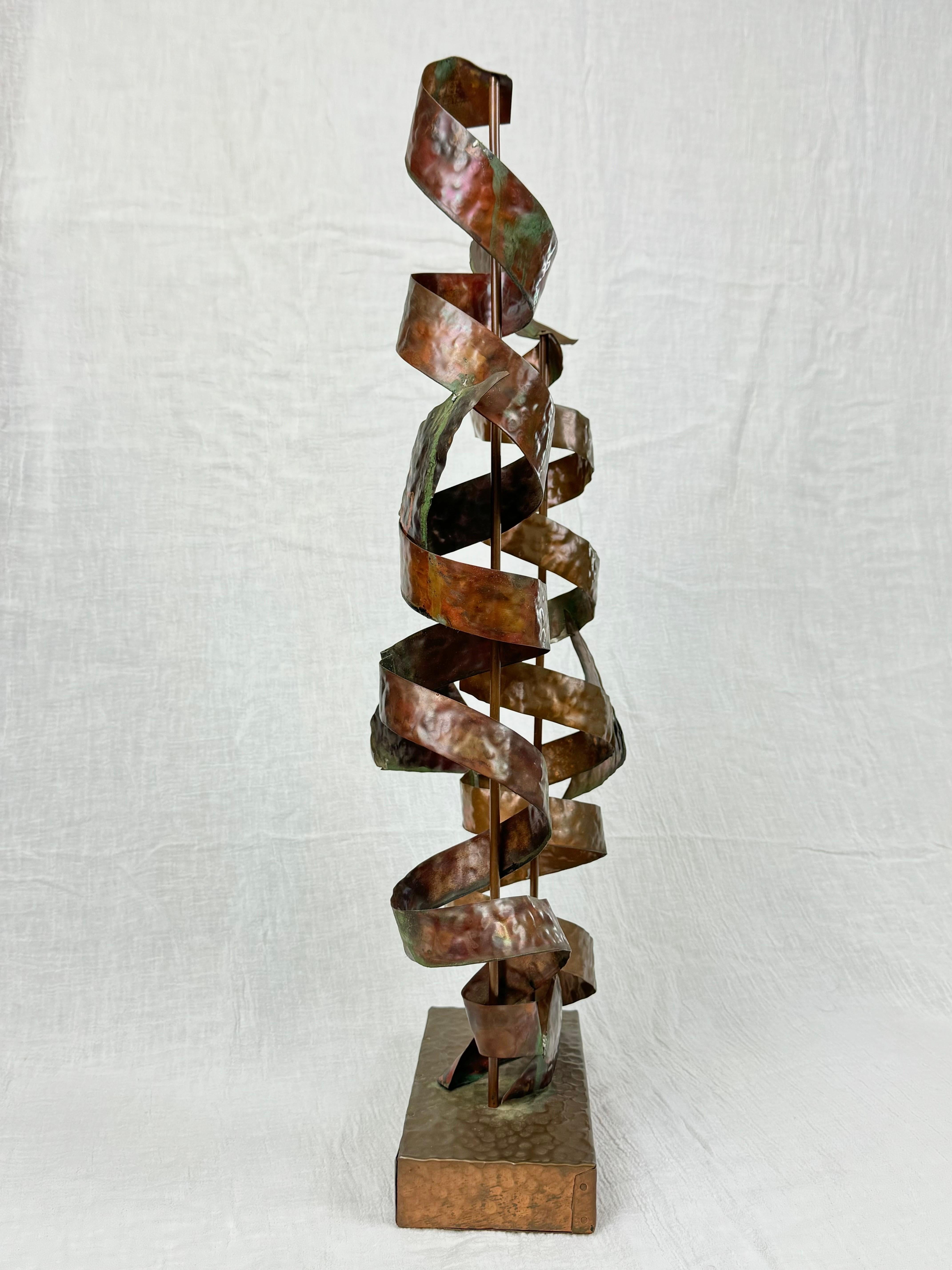 American Abstract Mid Century Copper Sculpture
