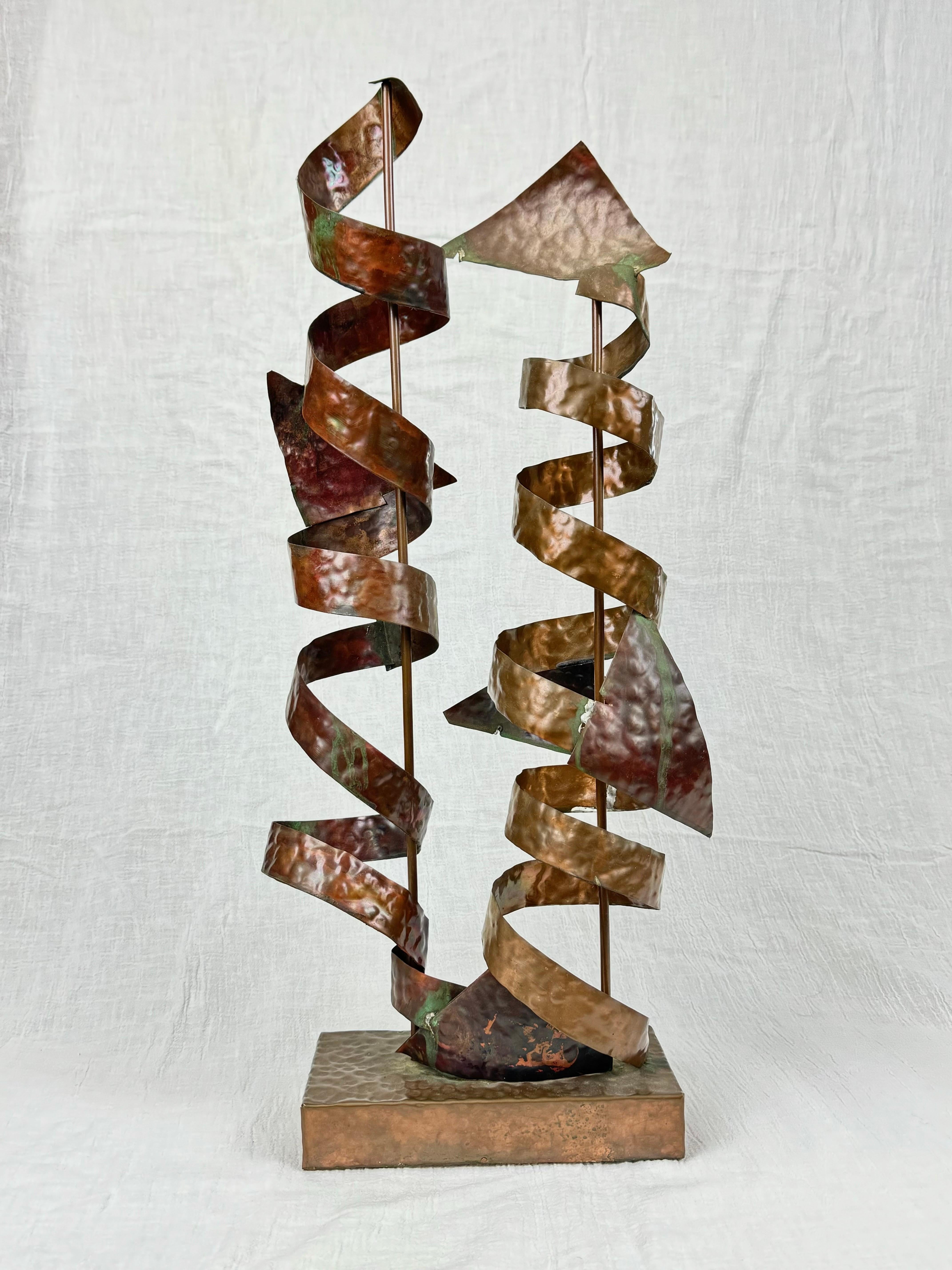 Abstract Mid Century Copper Sculpture 1