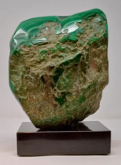 Sculpture abstraite en malachite du milieu du siècle dernier