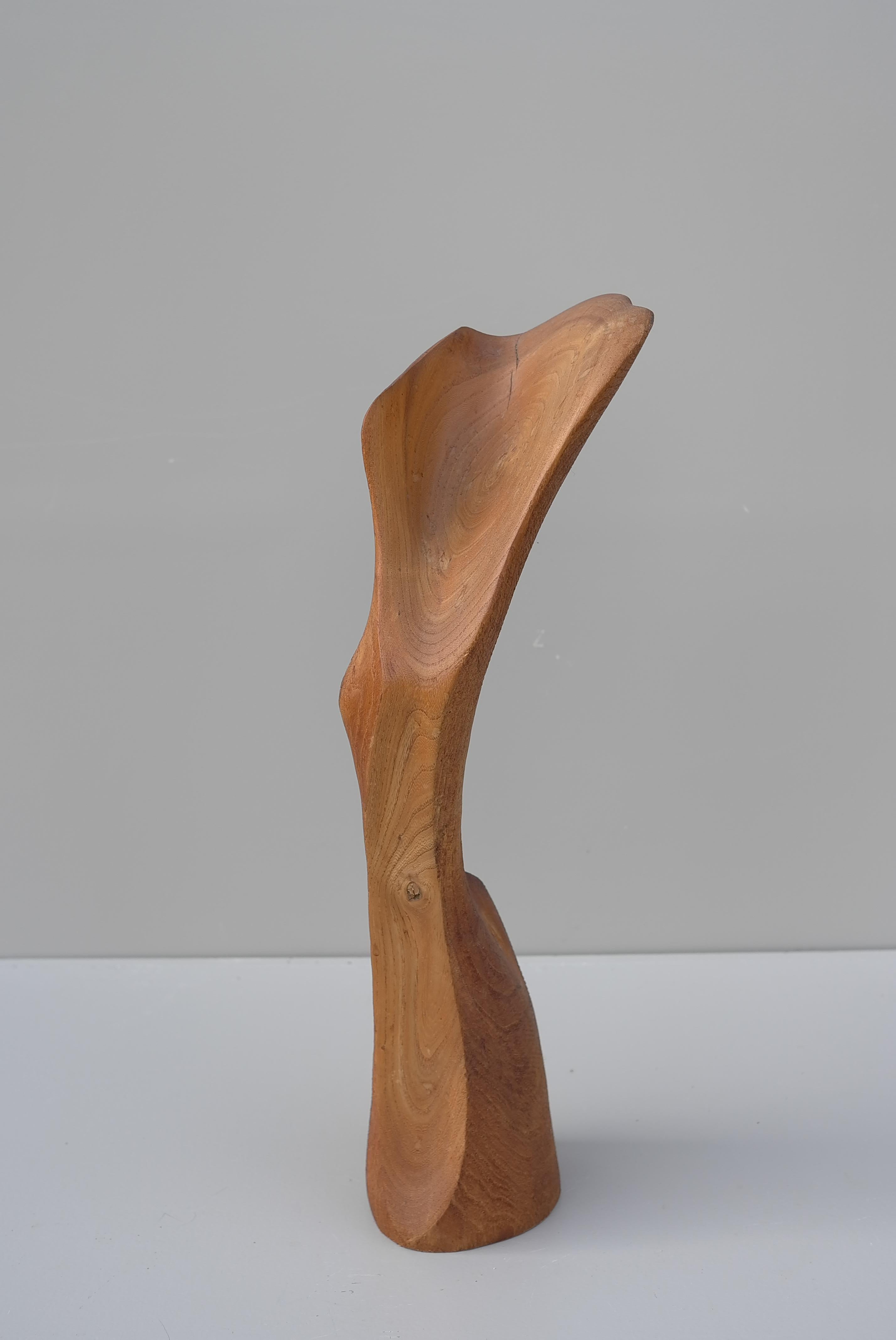  Abstract Mid-Century Modern Organic Wooden Sculpture, 1960's For Sale 8