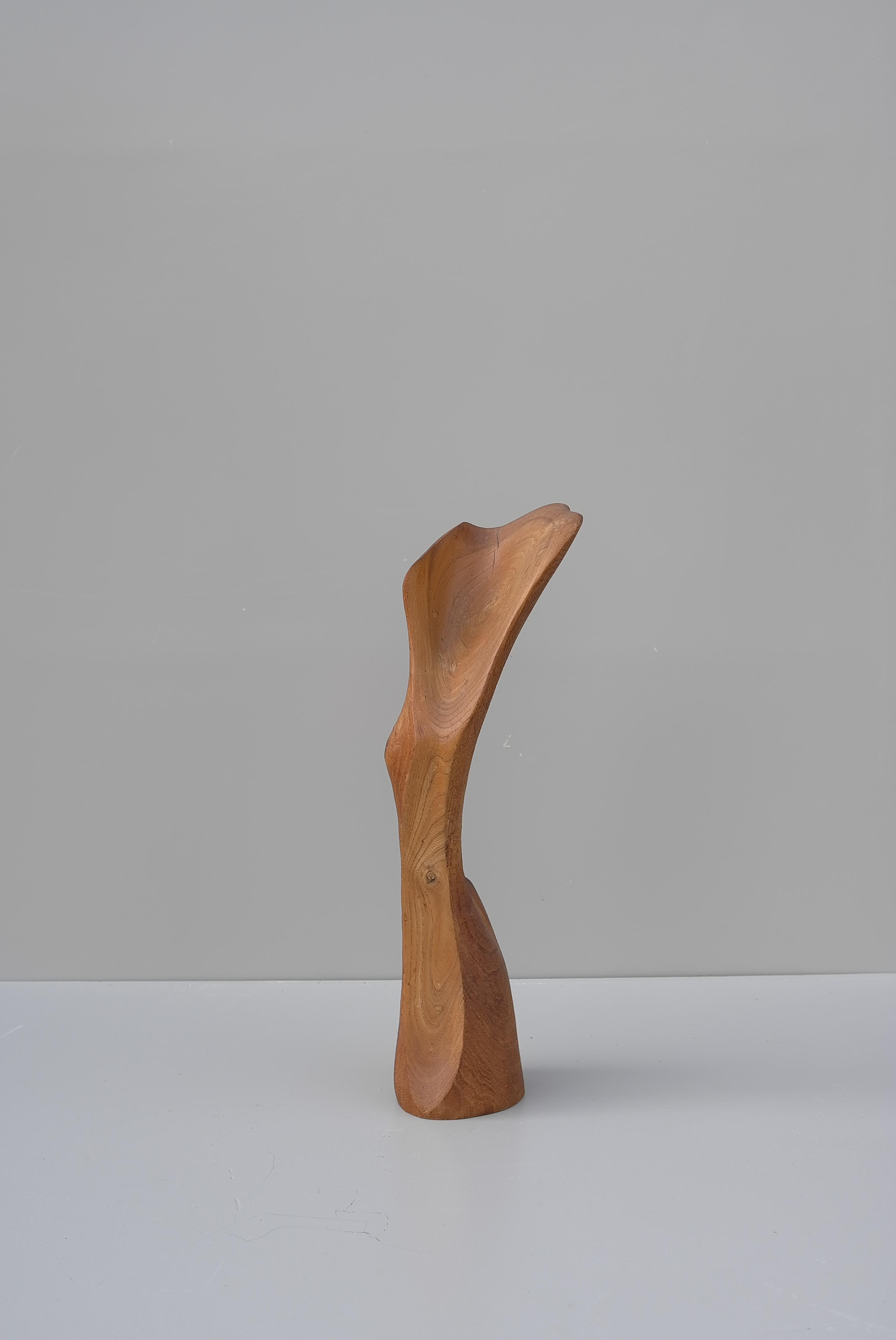  Abstract Mid-Century Modern Organic Wooden Sculpture, 1960's In Good Condition For Sale In Den Haag, NL