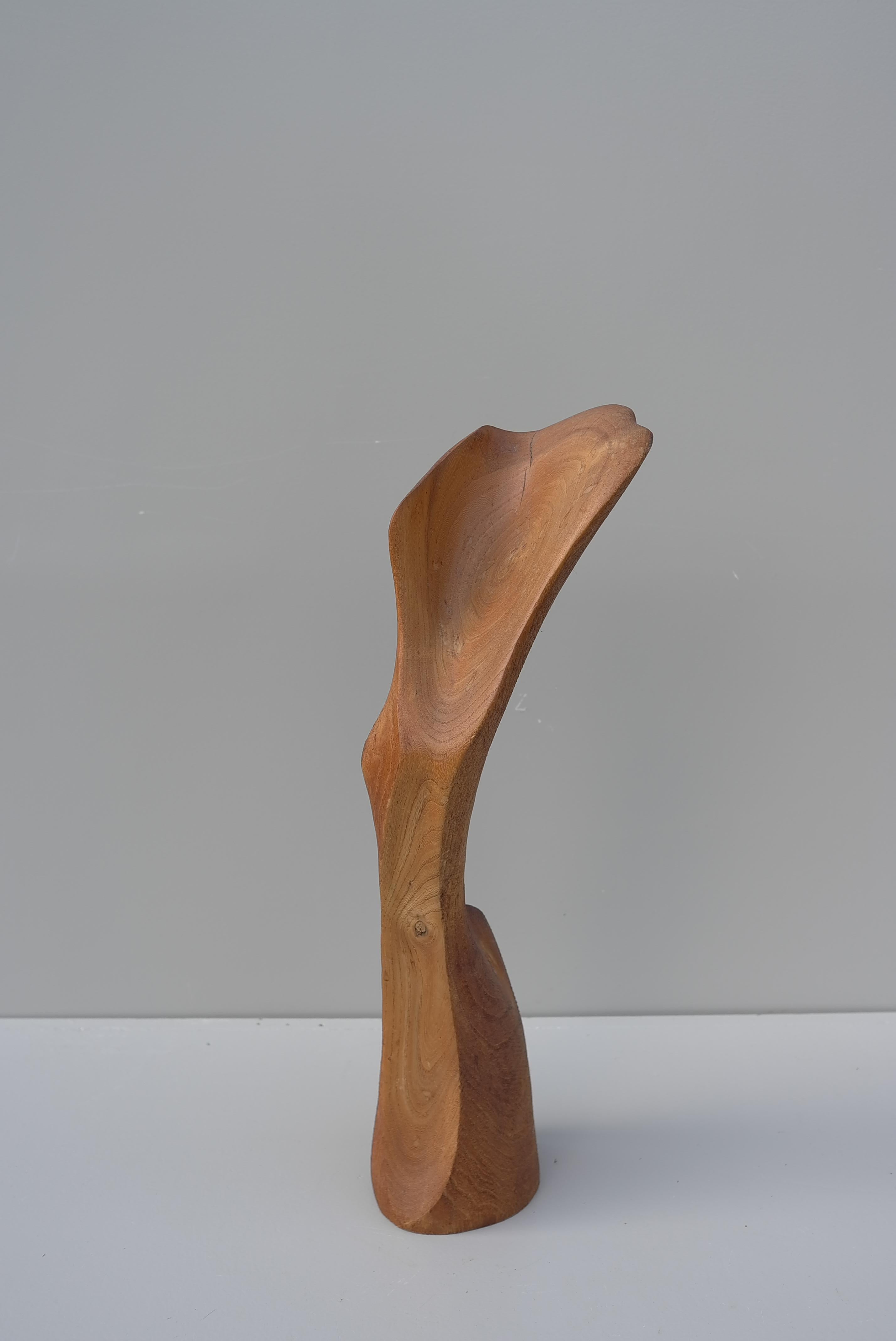  Abstract Mid-Century Modern Organic Wooden Sculpture, 1960's For Sale 4