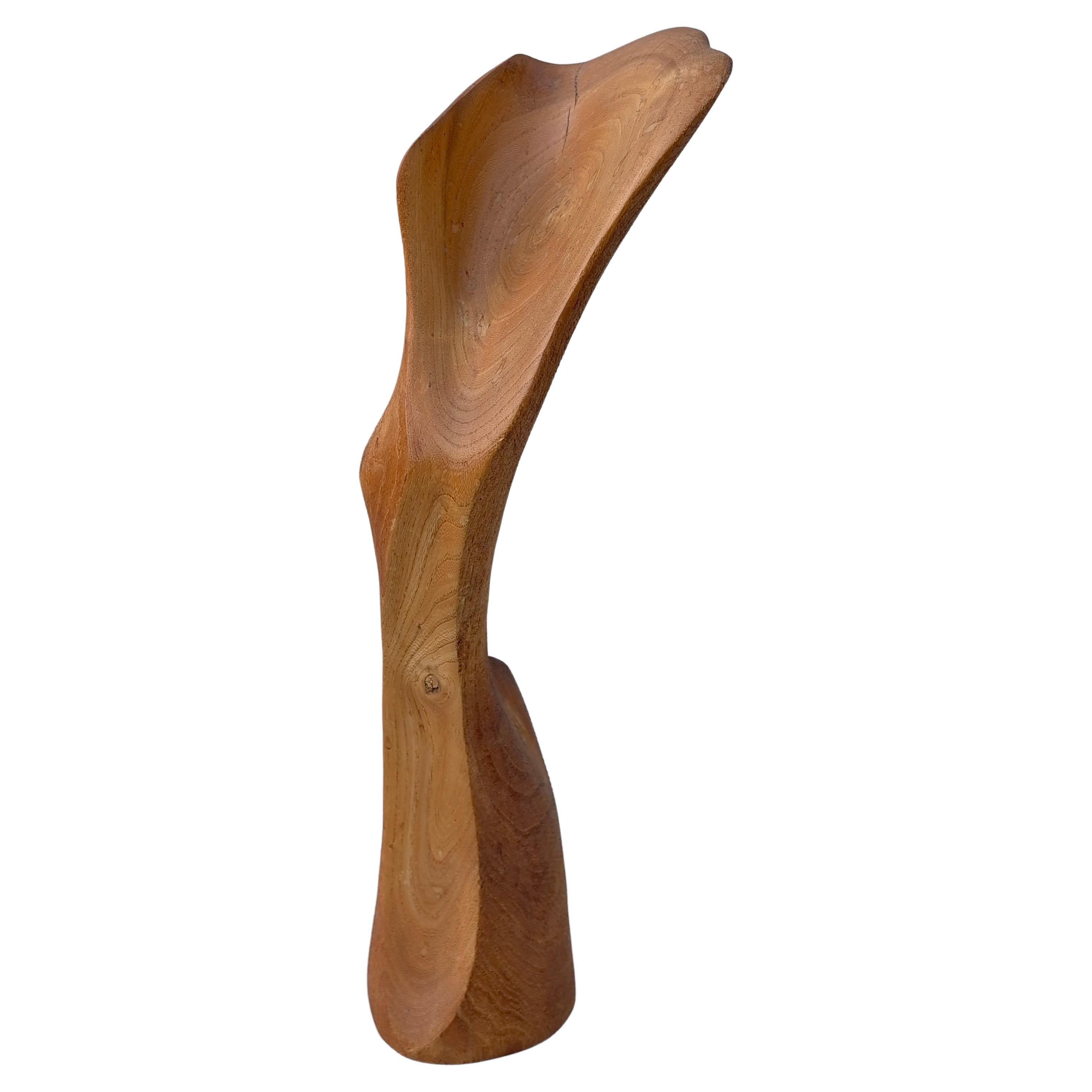  Abstract Mid-Century Modern Organic Wooden Sculpture, 1960's