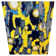 Abstract Mid-Century Modern Painting Titled "Lumieres"