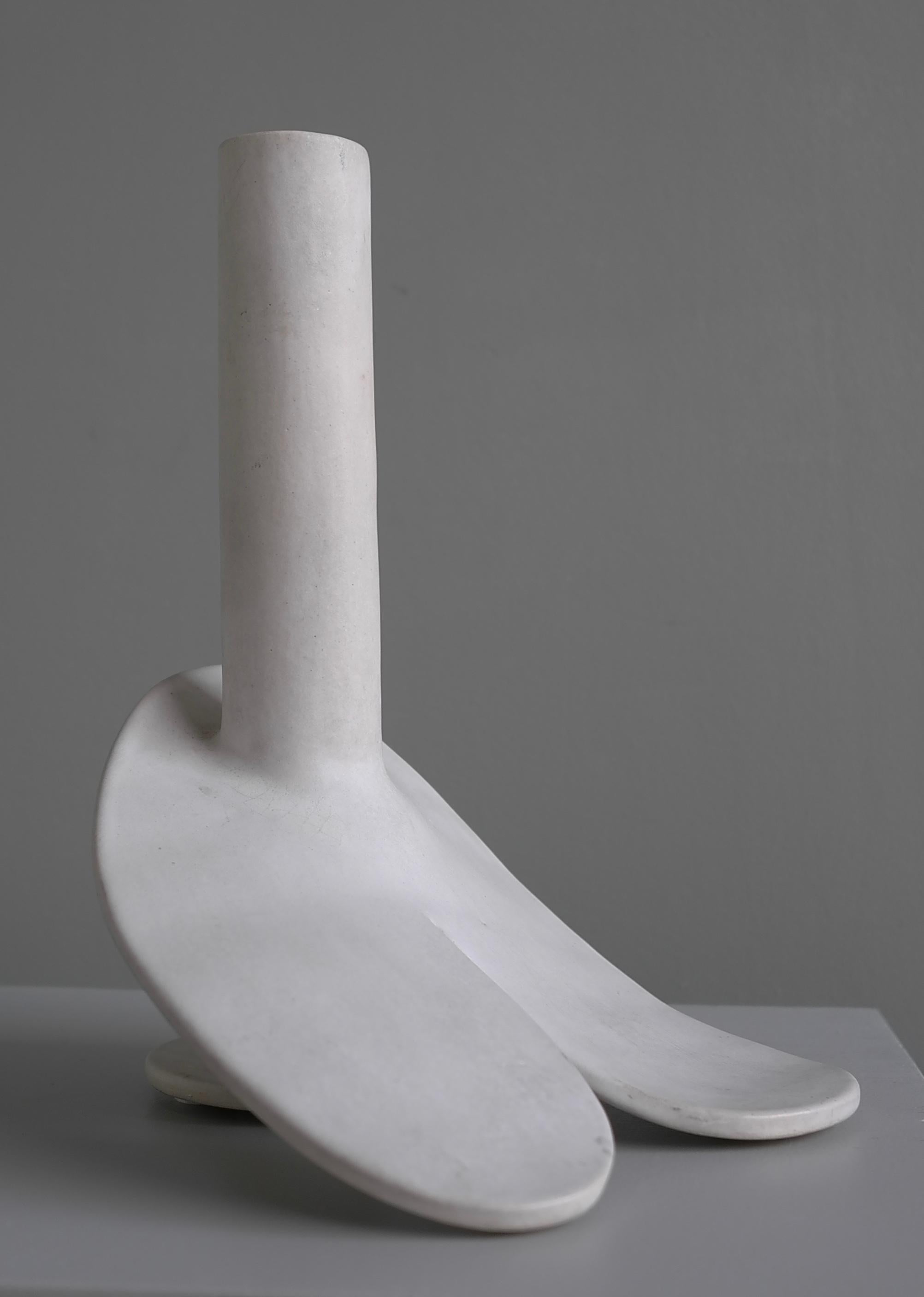 Abstract Mid-Century Modern White Glazed Phallus Sculpture, The Netherlands 1976 For Sale 7