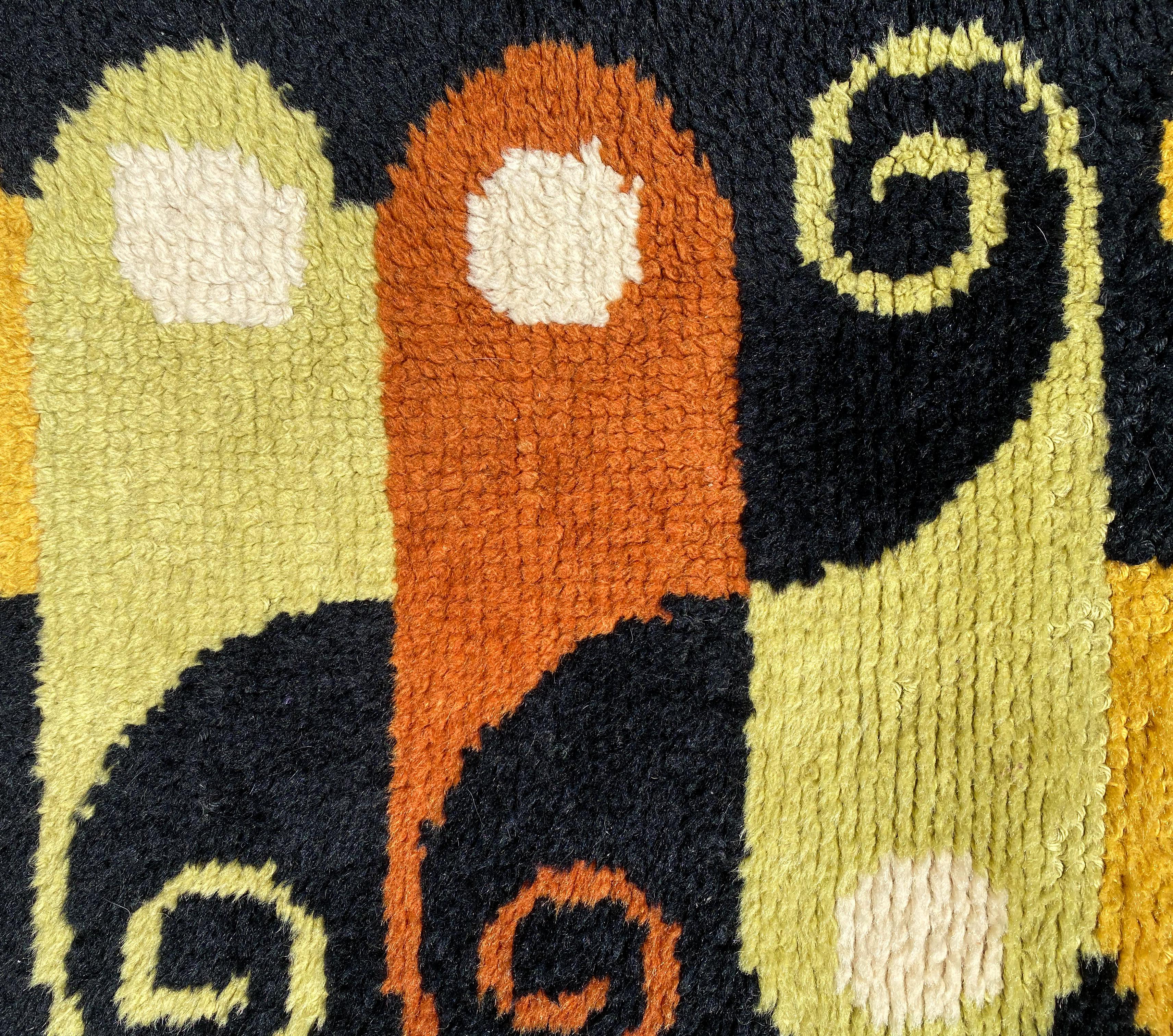 American Abstract Midcentury Wool Rug
