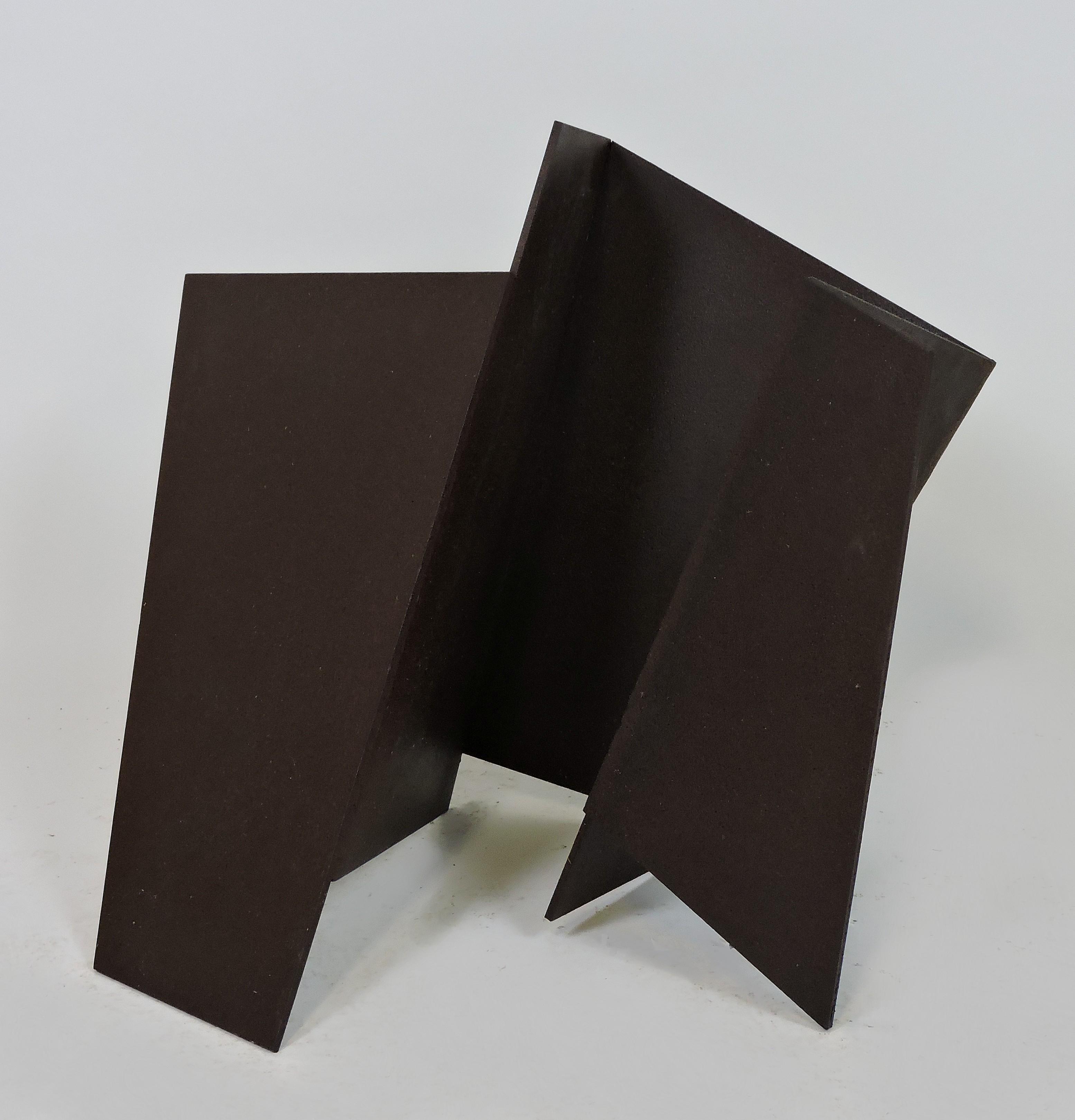 Elegant Minimalist welded steel abstract sculpture 
