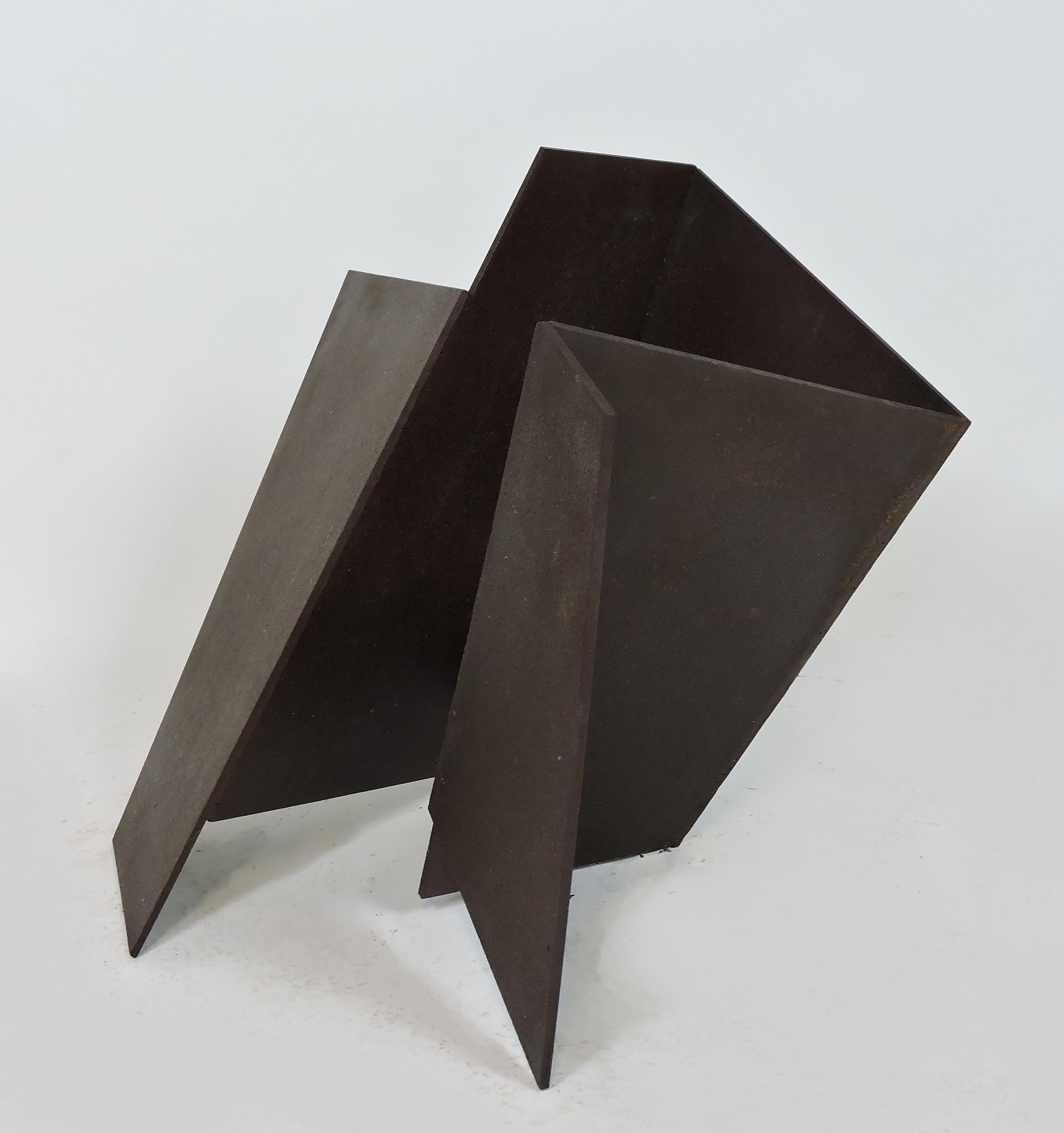 American Abstract Minimalist Welded Steel Sculpture 