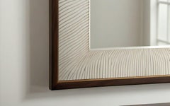 Miroir abstrait inspiré de l'Art déco, fabriqué à la main par Artisanal