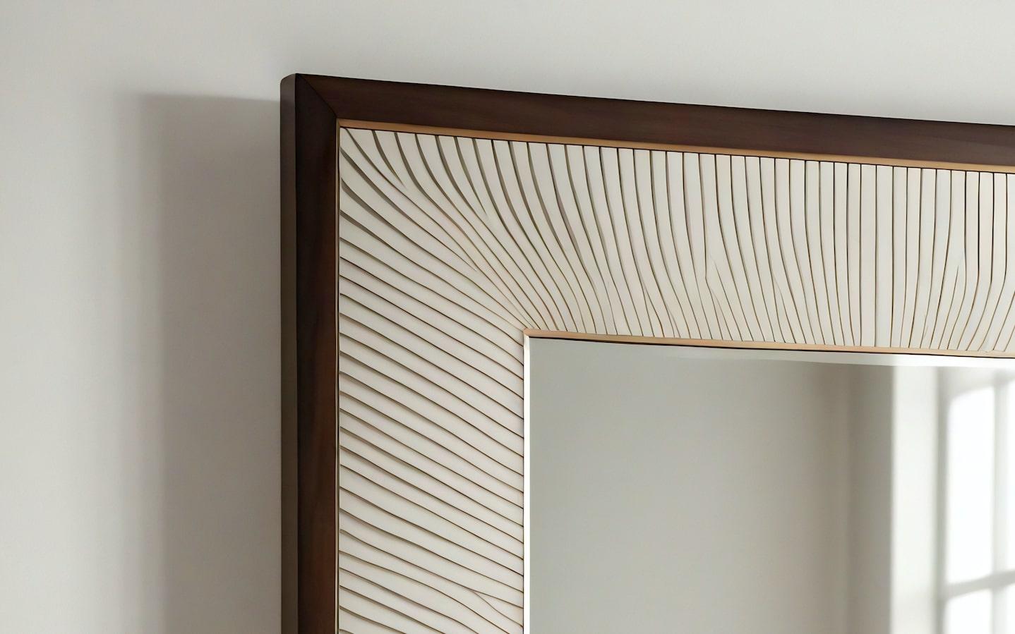 Espejo Abstracto Inspirado en el Art Deco, Hecho a Mano por Artesanos Art Decó en venta